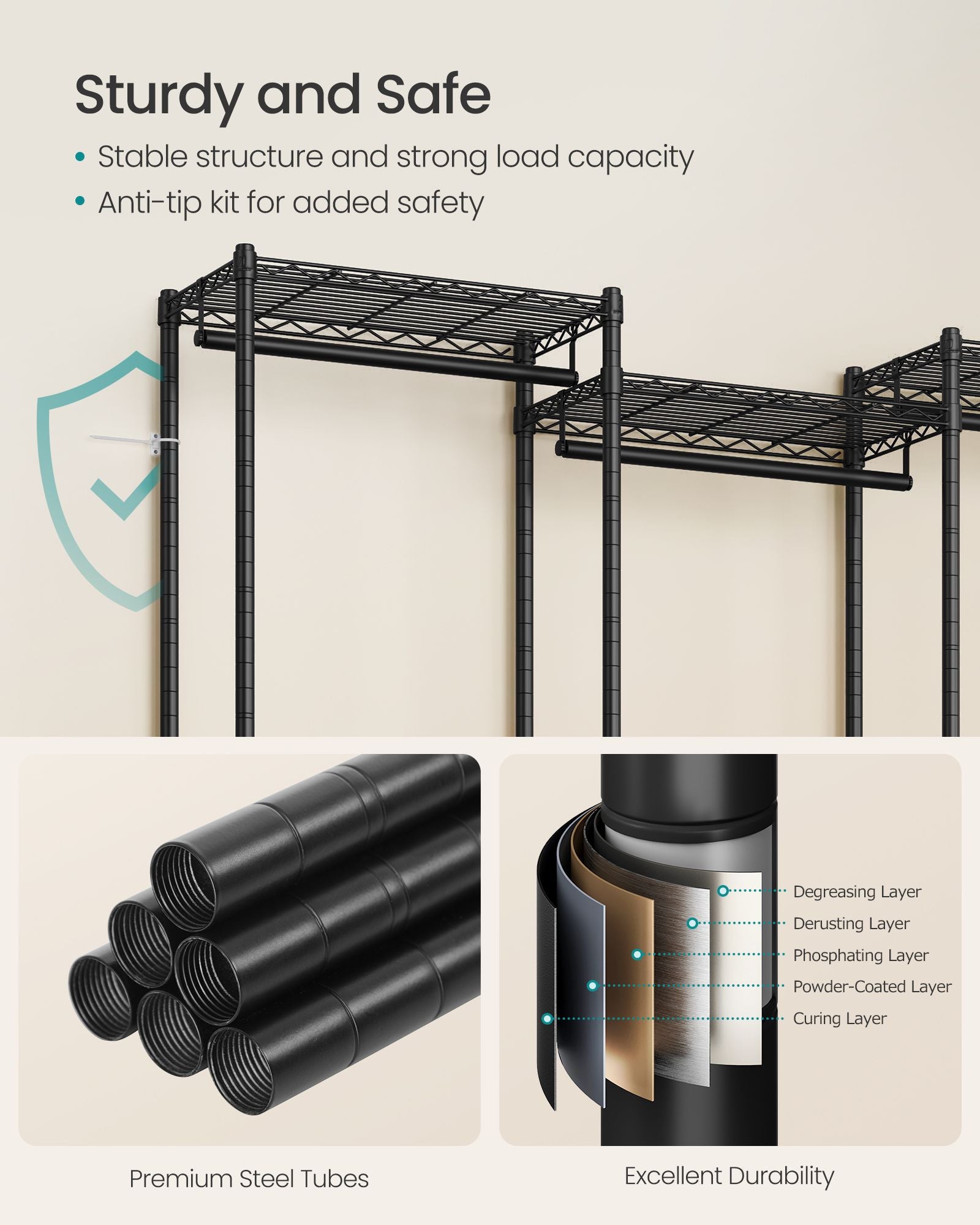 Heavy-Duty Clothes Rack - Garment Rack