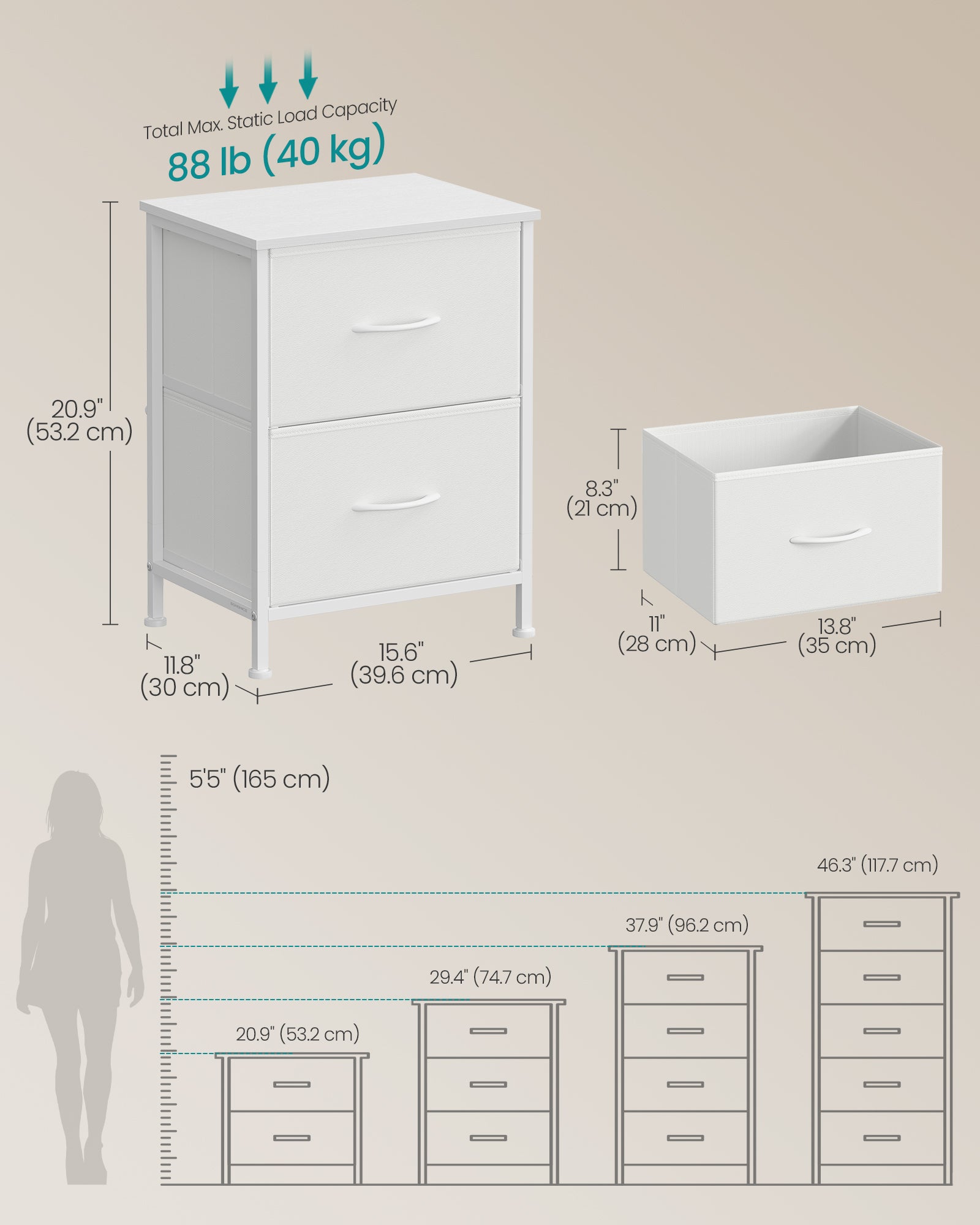 Fabric Chest Of Drawers