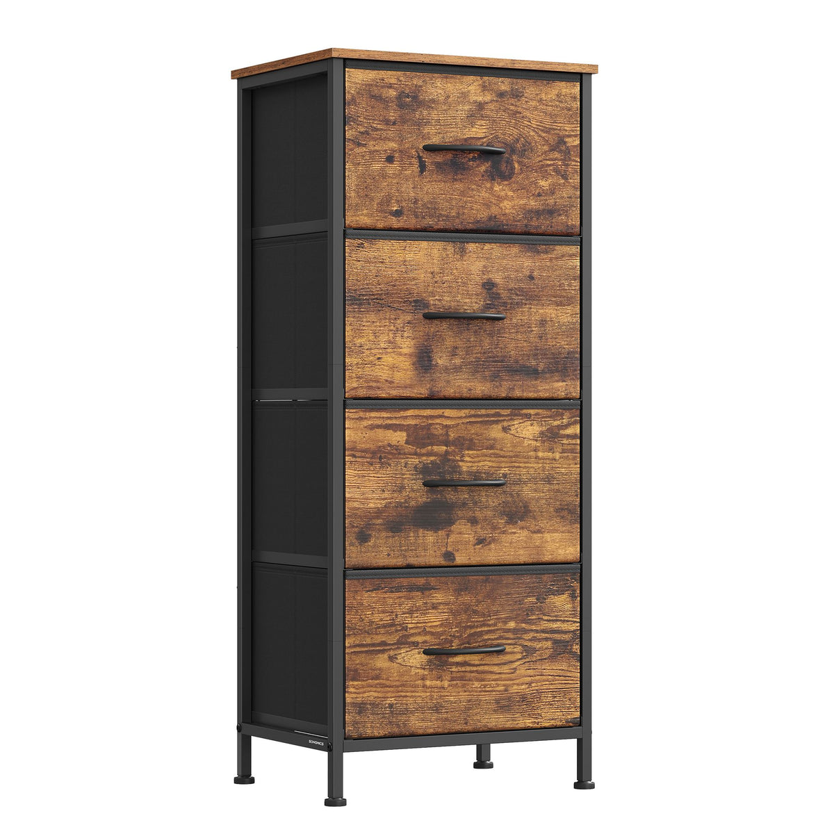 Dresser for Bedroom - Tall Dresser with 4 Fabric Drawers