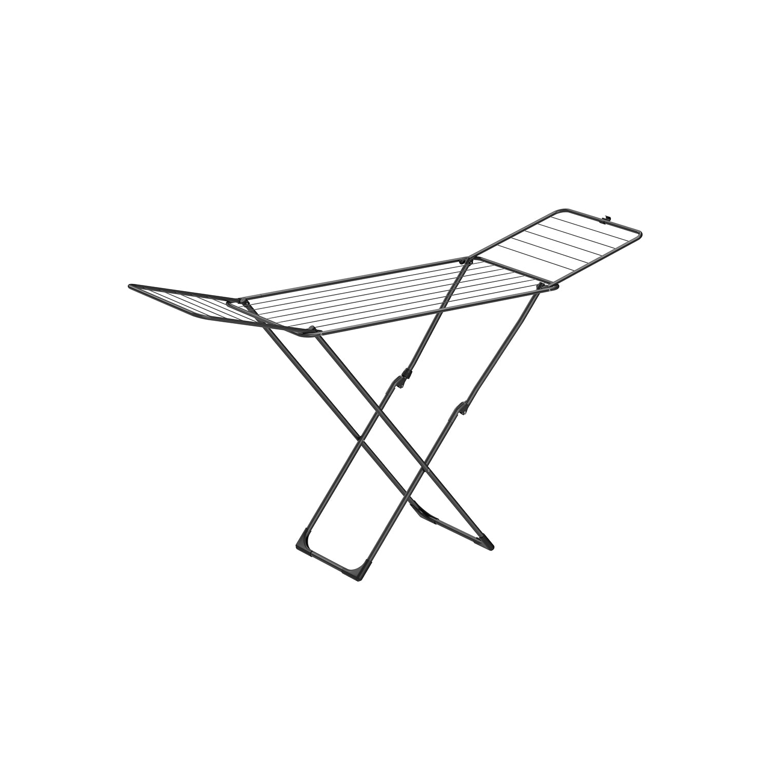 Clothes Drying Rack with Gullwings - Black