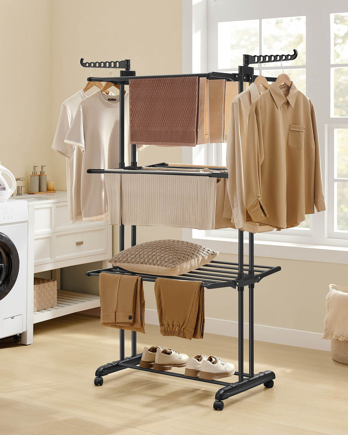 Clothes Drying Rack - 4-Tier - Foldable Design