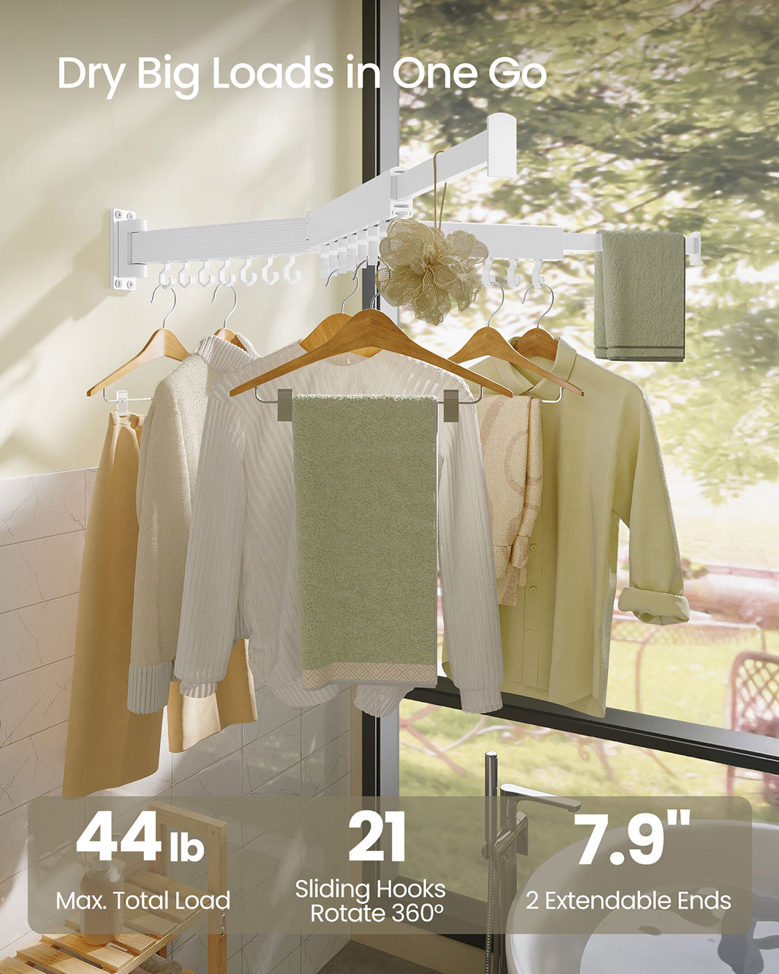 Wall-Mounted Laundry Drying Rack