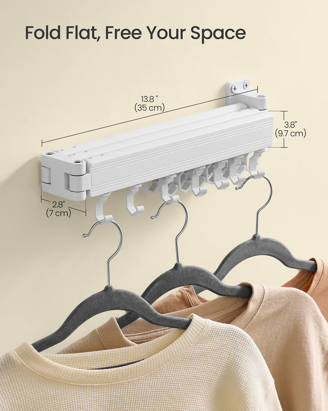 Wall-Mounted Laundry Drying Rack