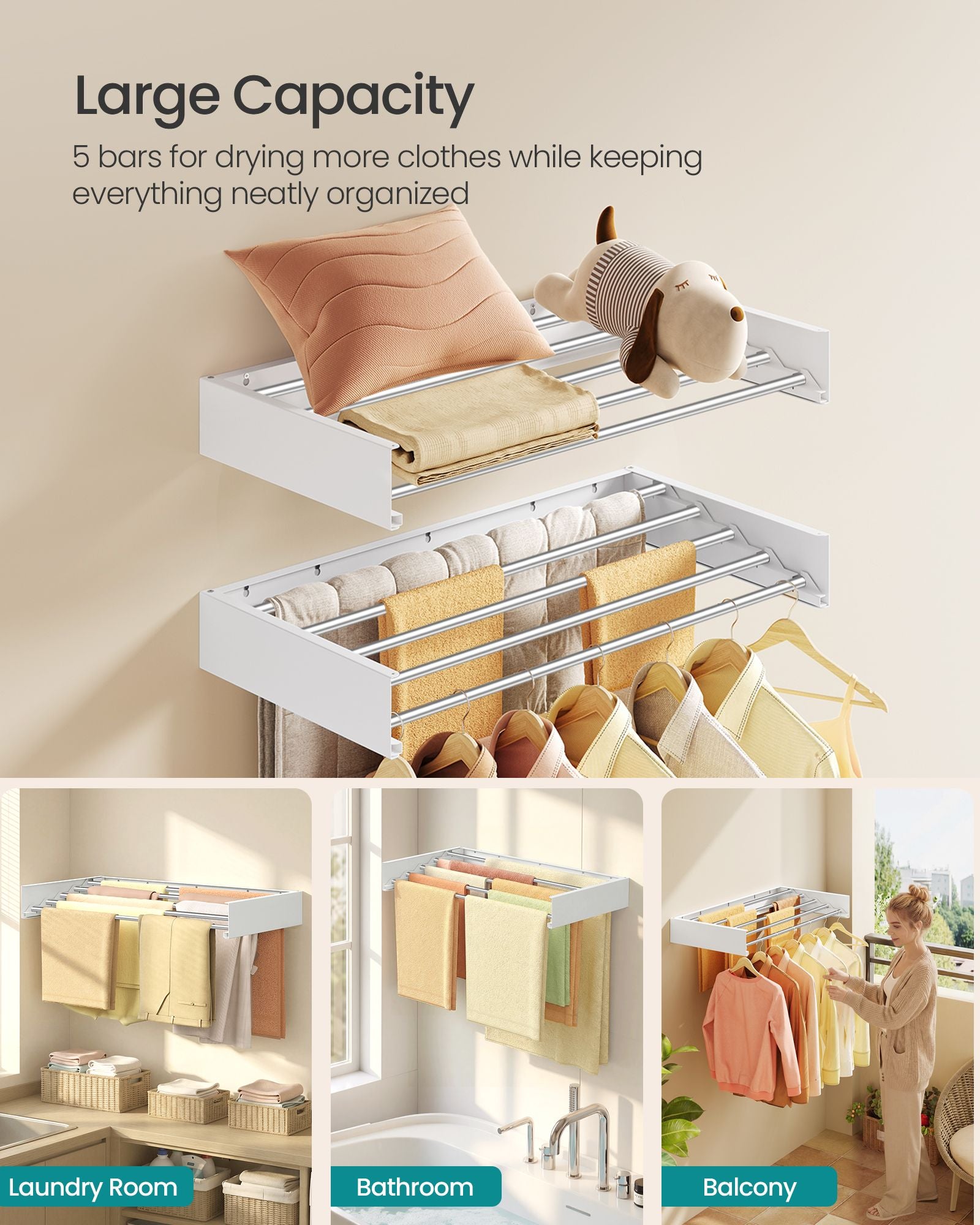 Wall Mounted Drying Rack