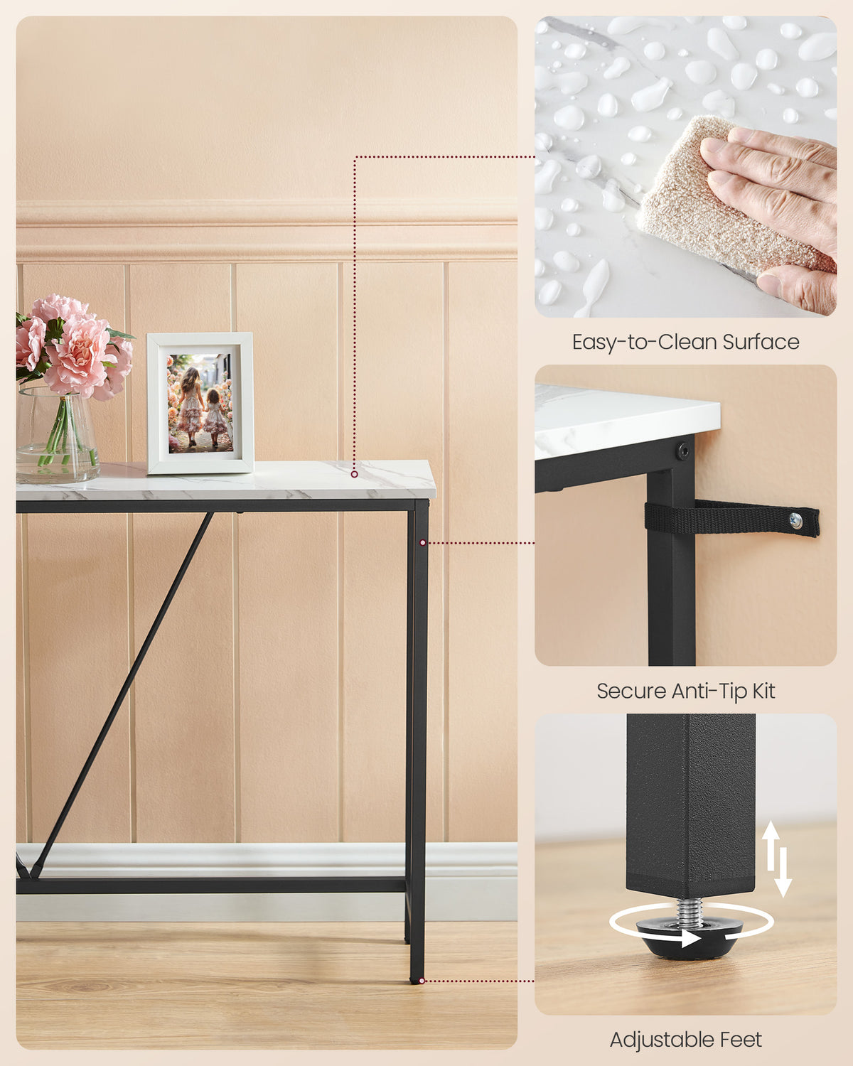 Console Table - Sofa Table - Narrow Entryway Table