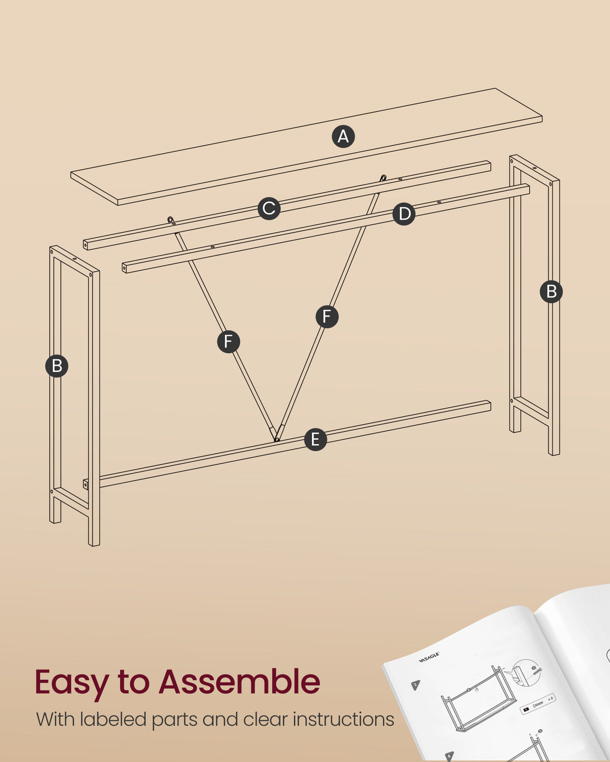 Console Table - Sofa Table - Narrow Entryway Table