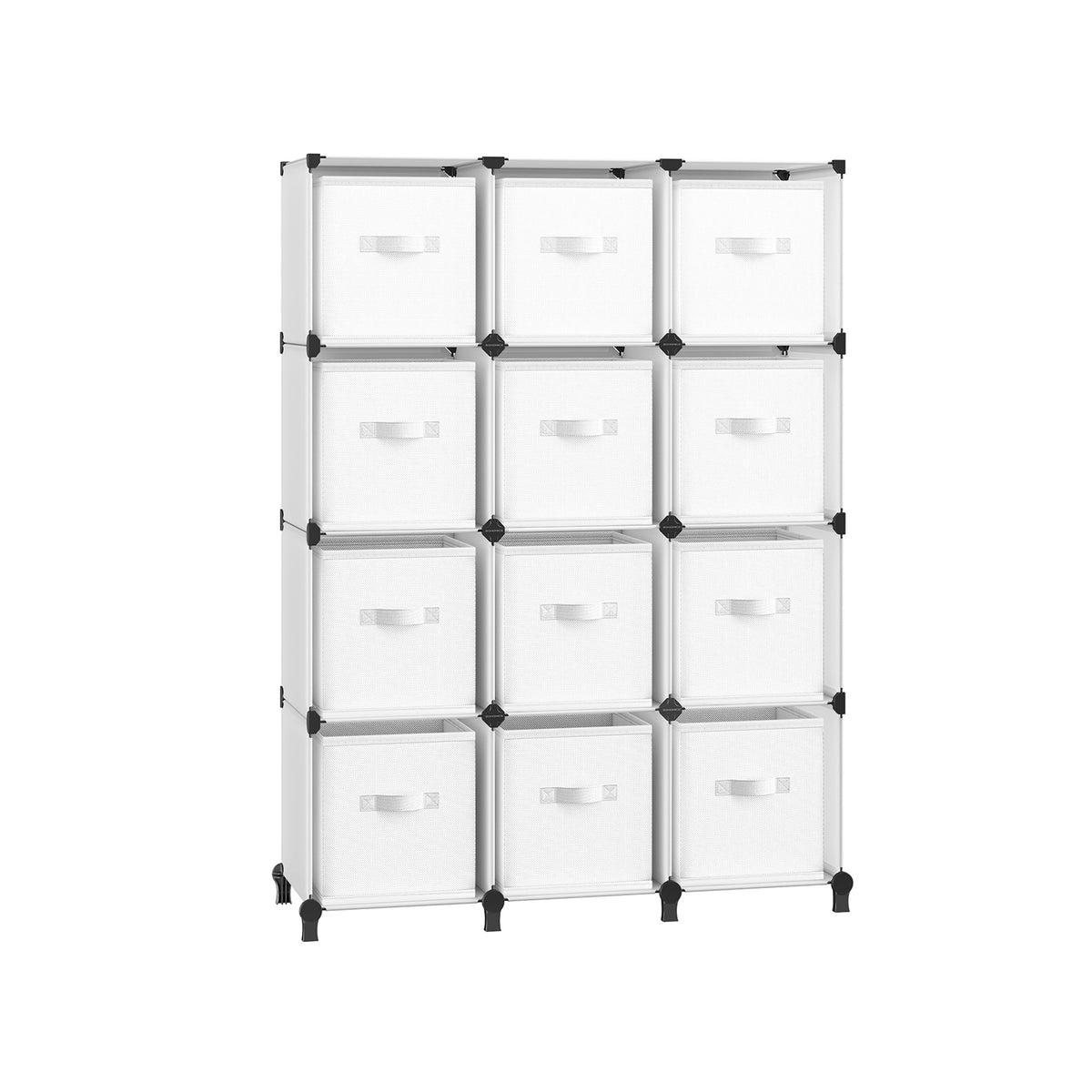 Cube Storage Organizer with Storage Boxes - Set of 6 - Cloud White (ULPC122W01)