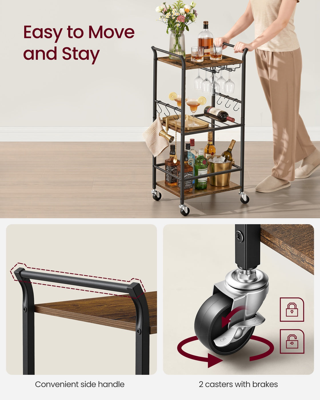 3-Tier Bar Cart