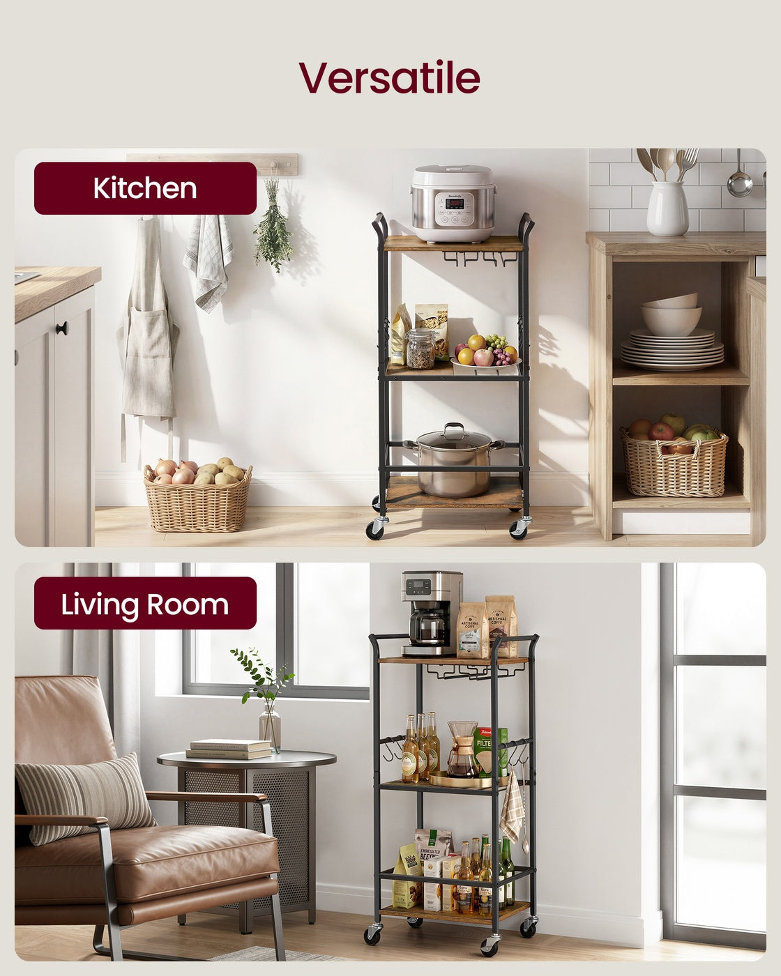 3-Tier Bar Cart