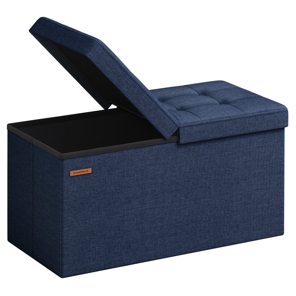 Storage Ottoman With Flipping Lid - Blue