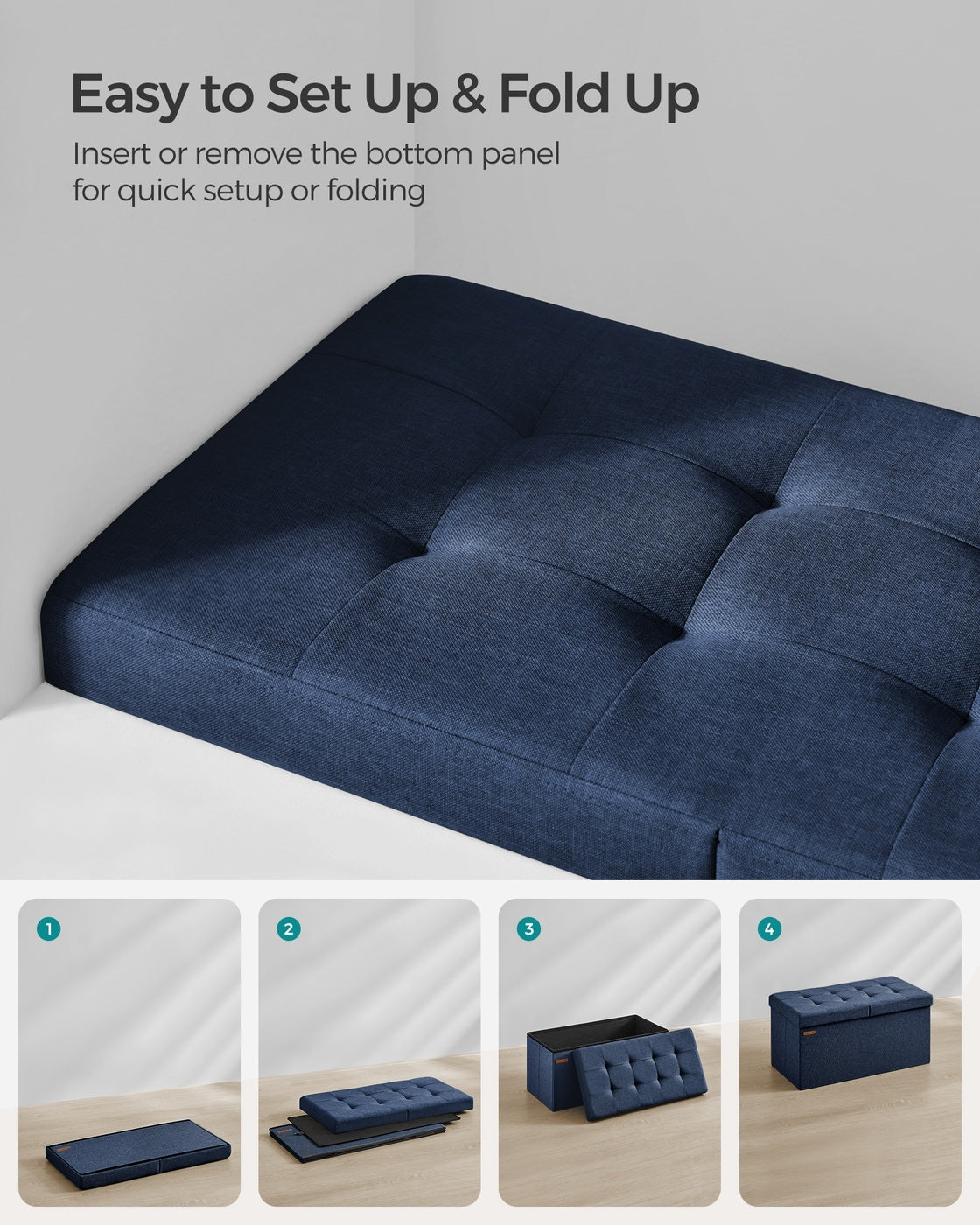 Storage Ottoman With Flipping Lid