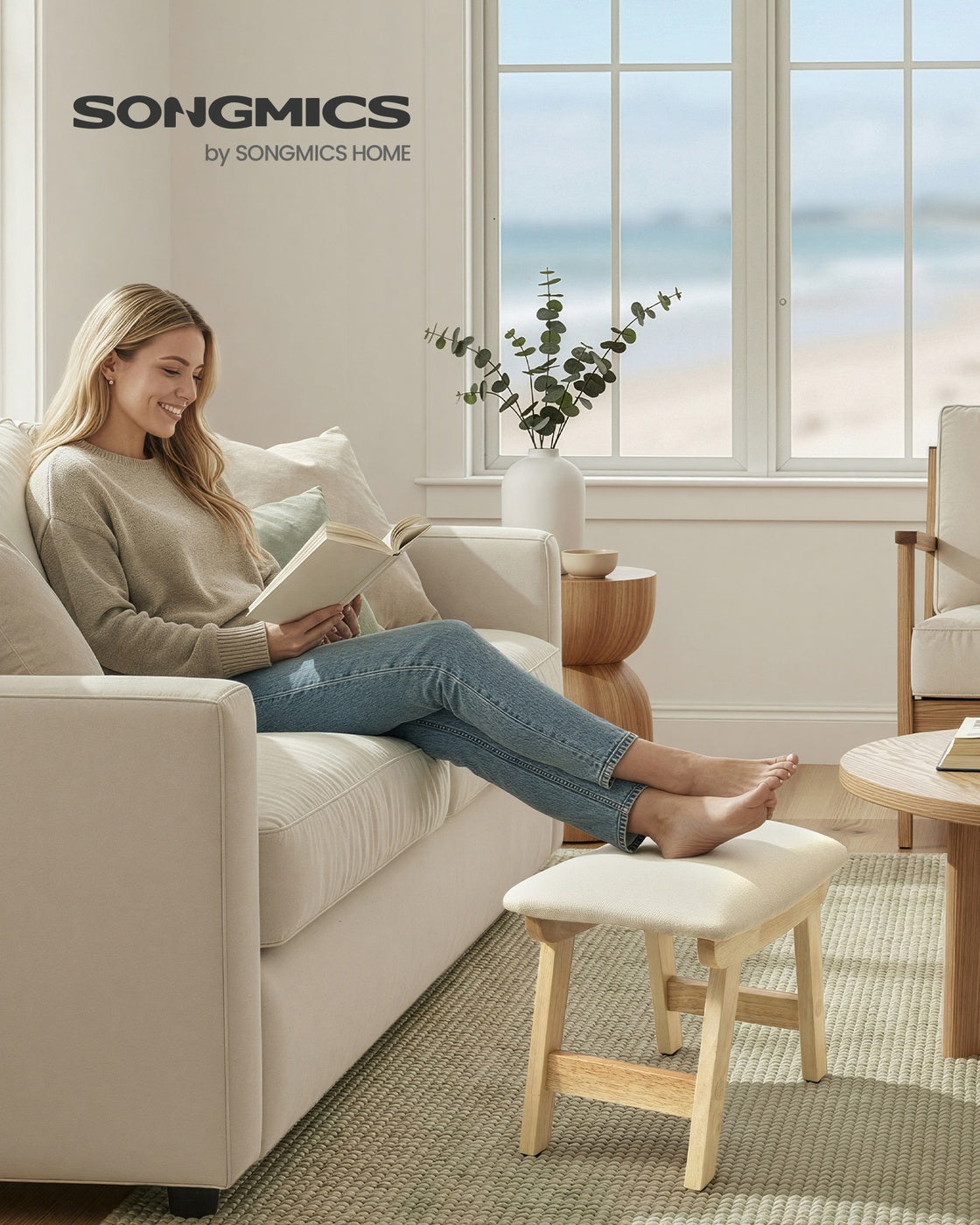 Padded Foot Stool Ottoman