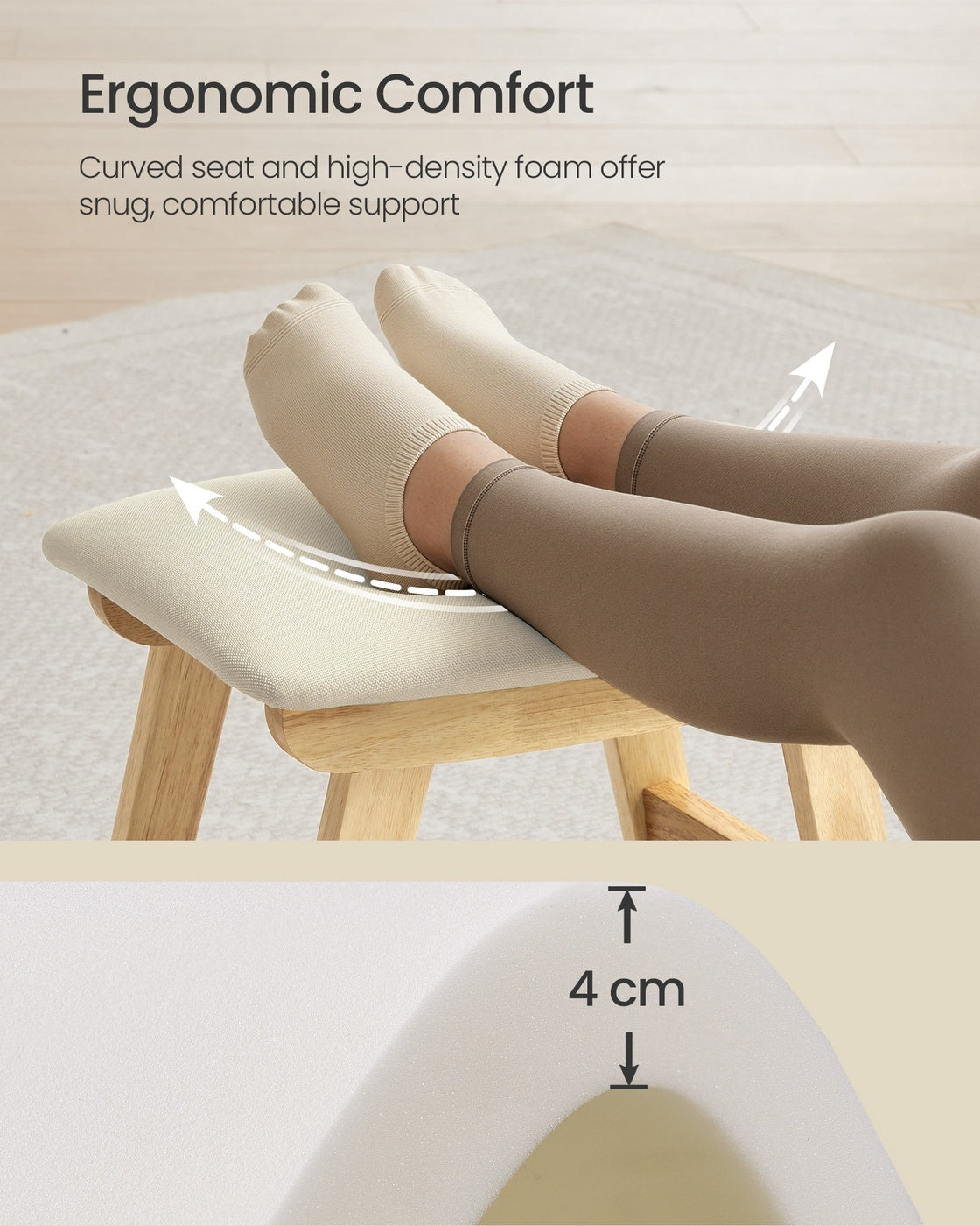 Padded Foot Stool Ottoman