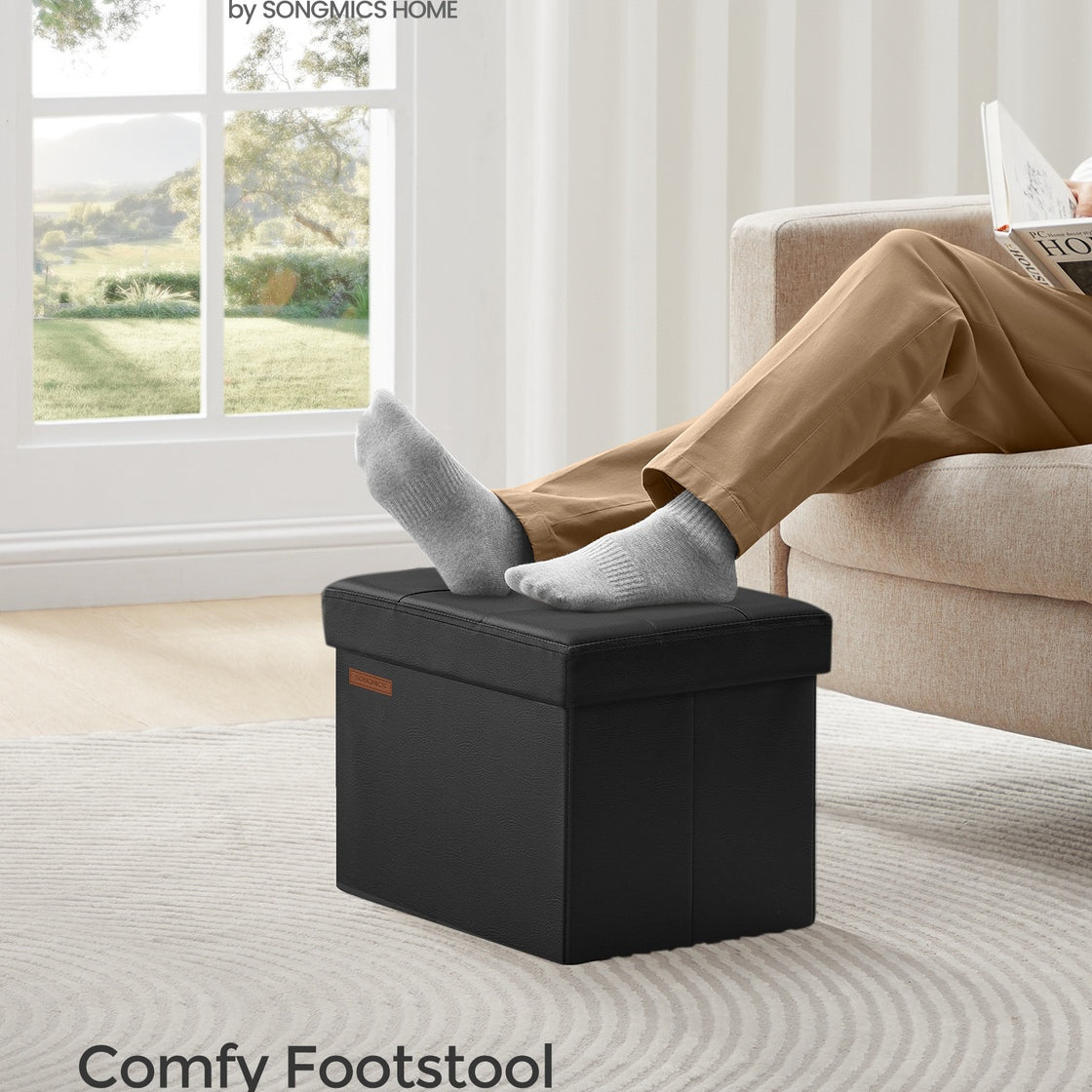Set Of 2 Folding Storage Ottomans