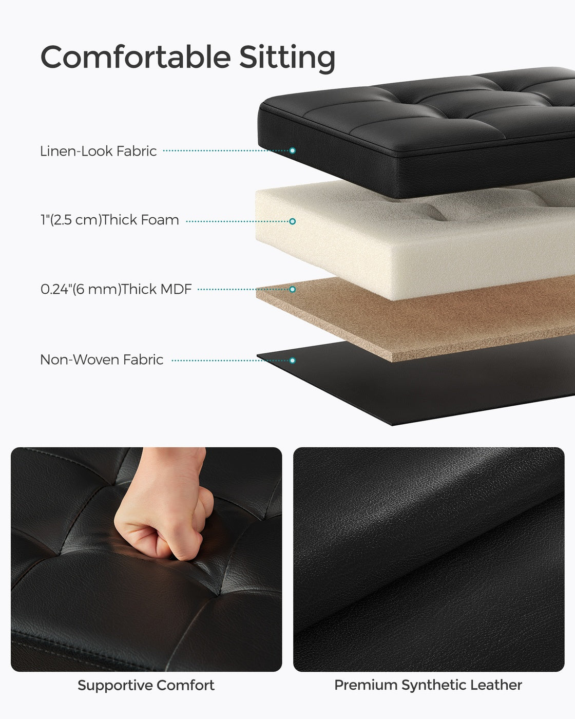 Set Of 2 Folding Storage Ottomans