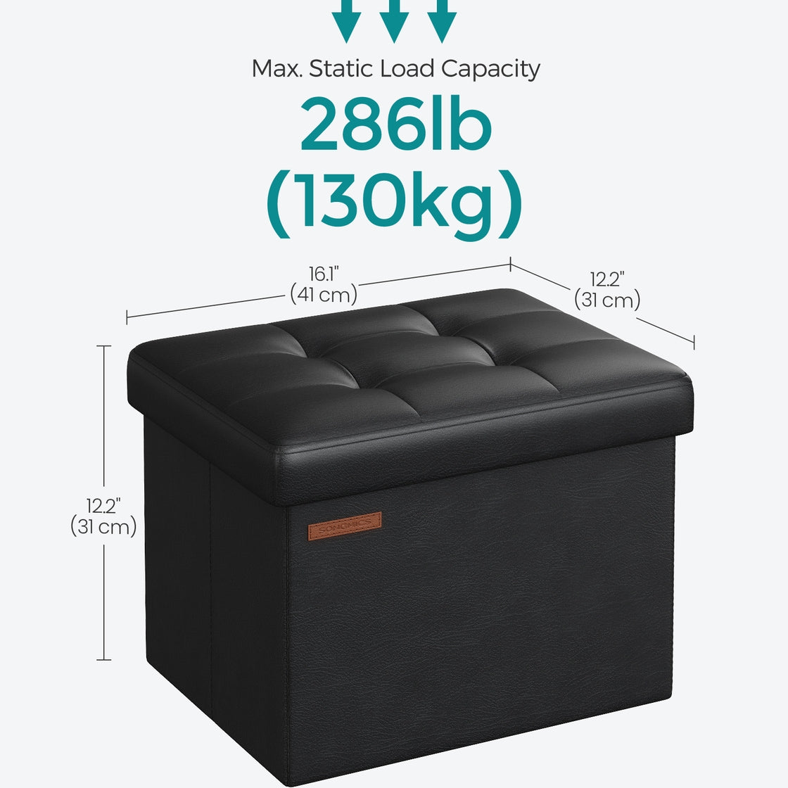 Set Of 2 Folding Storage Ottomans