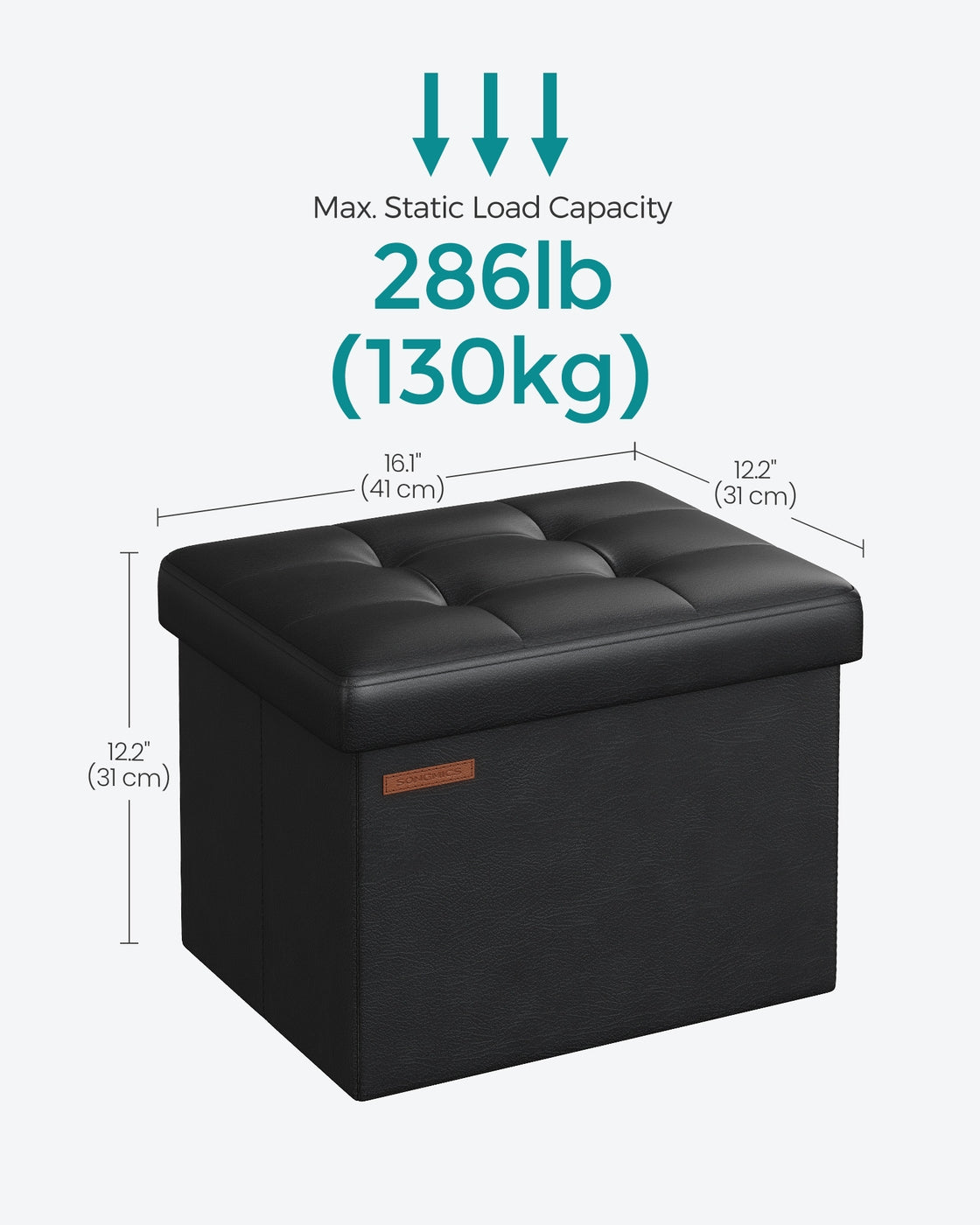 Set Of 2 Folding Storage Ottomans