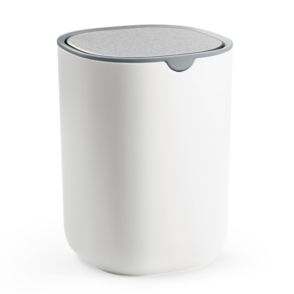Mini Desk Trash Can with Lid - Cloud White