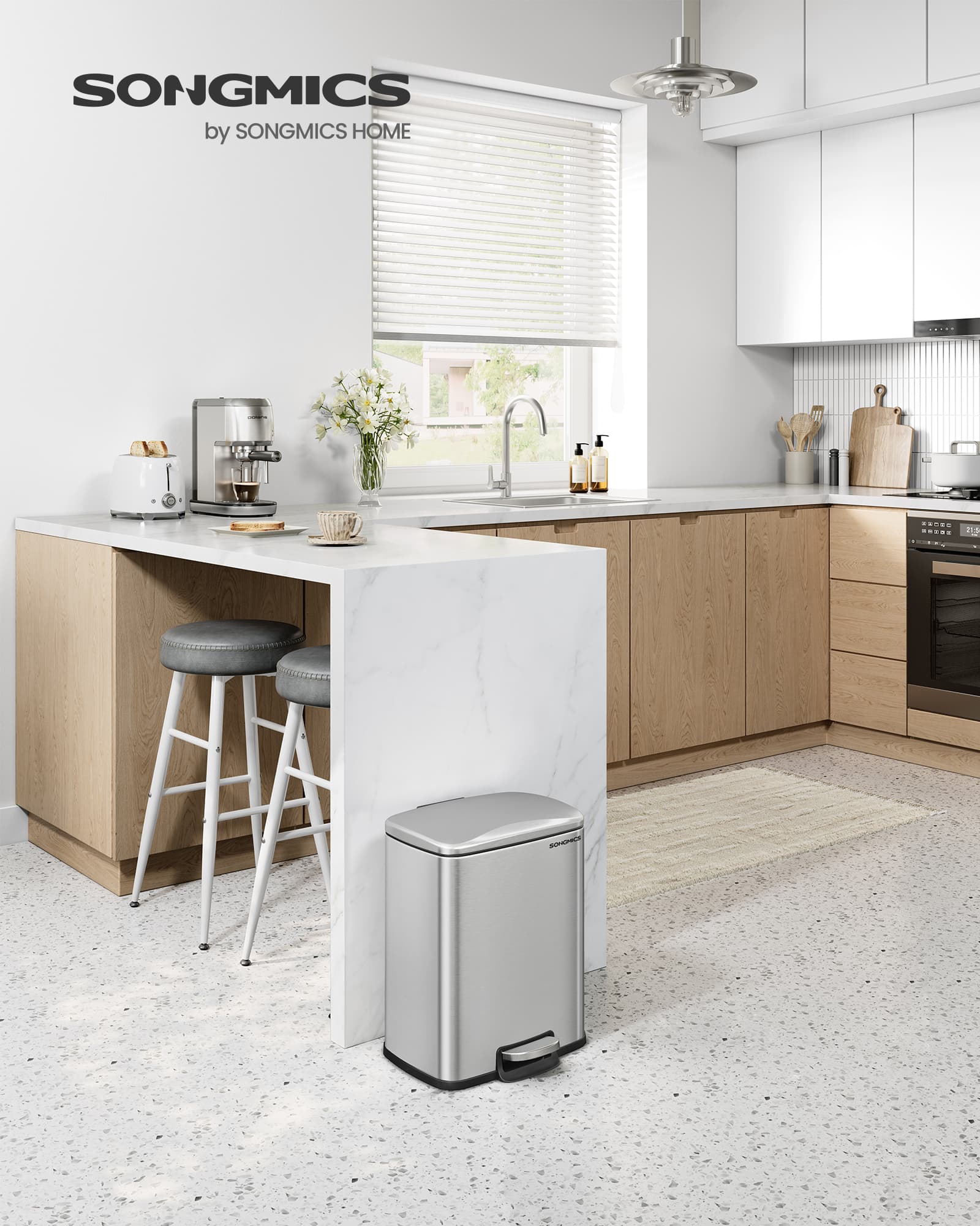 5.2-Gallon Step Trash Can