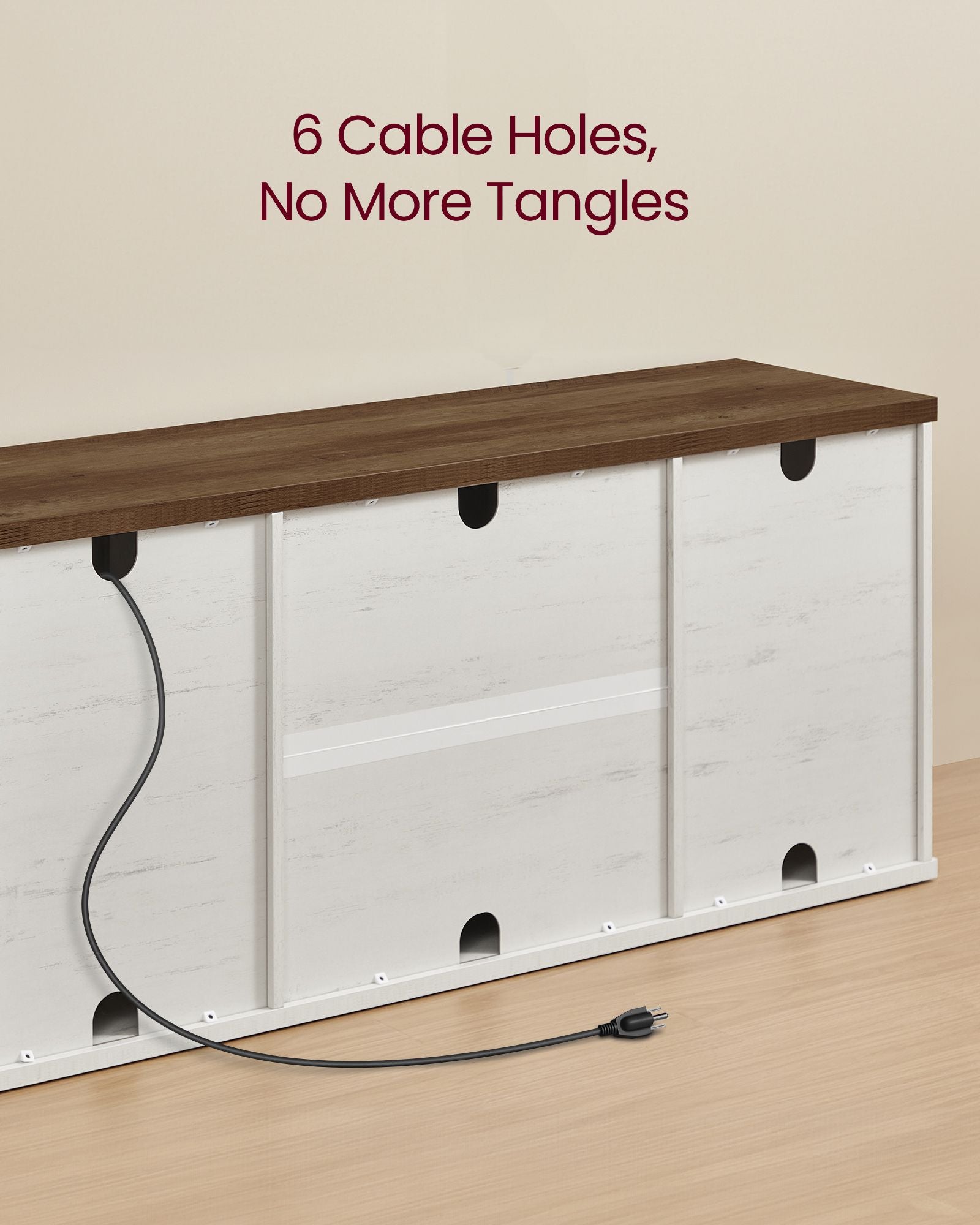 Farmhouse TV Stand for TVs Up to 65 Inches - Entertainment Center with Storage Cabinets and Sliding Barn Doors