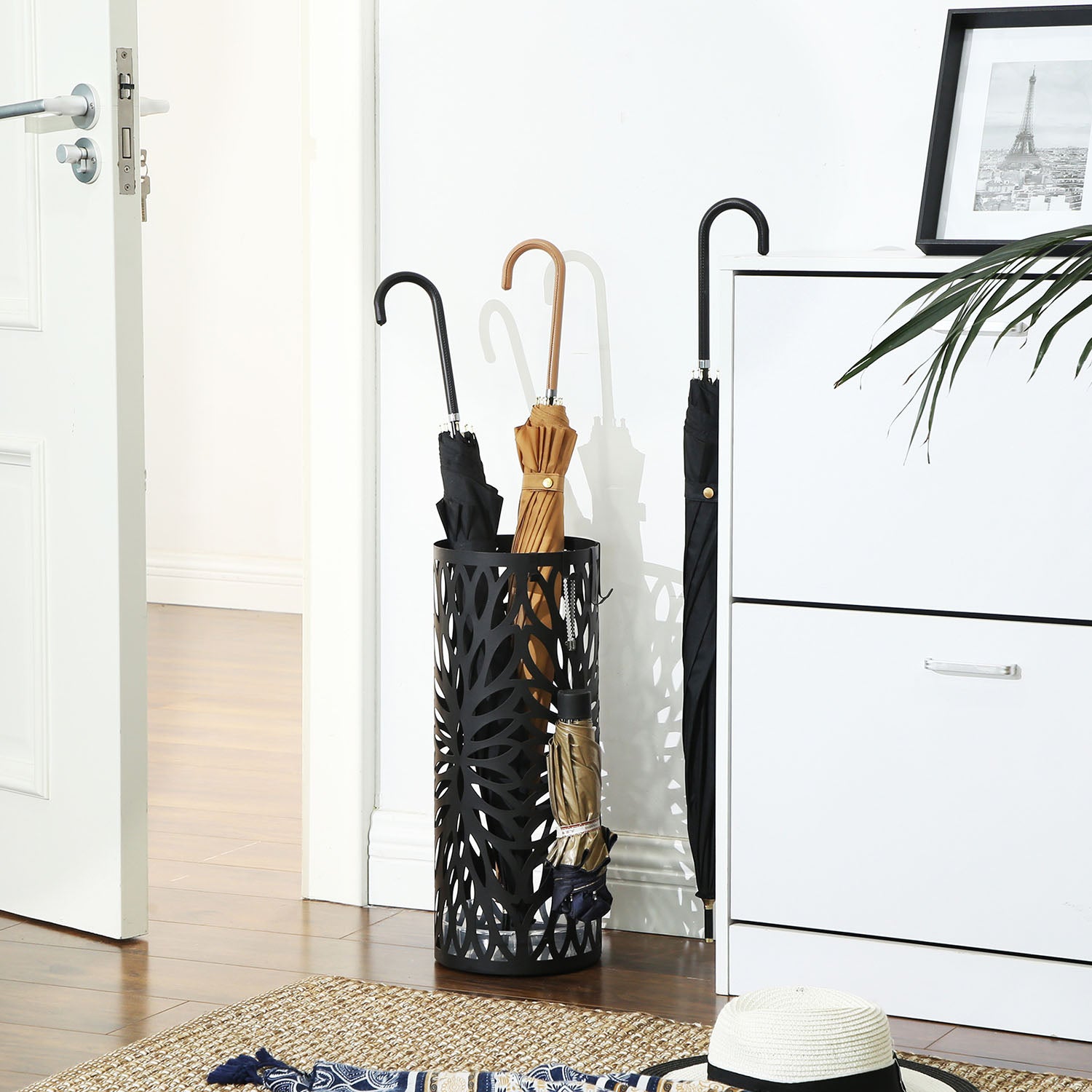 Steel Round Umbrella Stand for Canes Walking Sticks