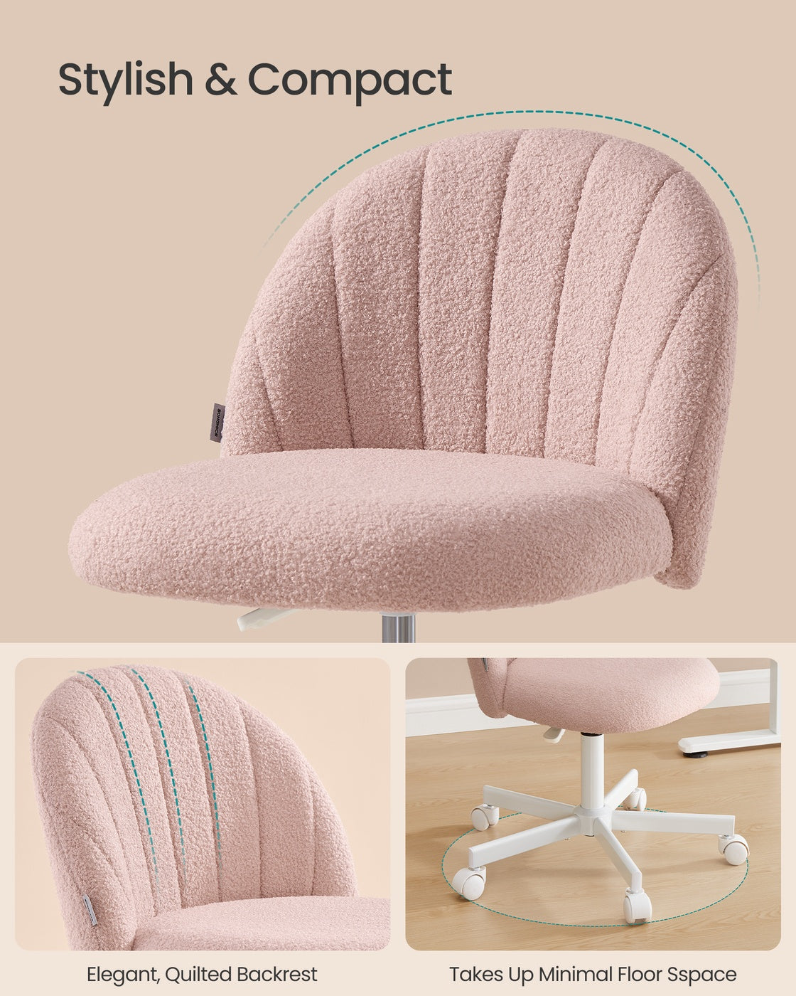 Office Chair - Jelly Pink