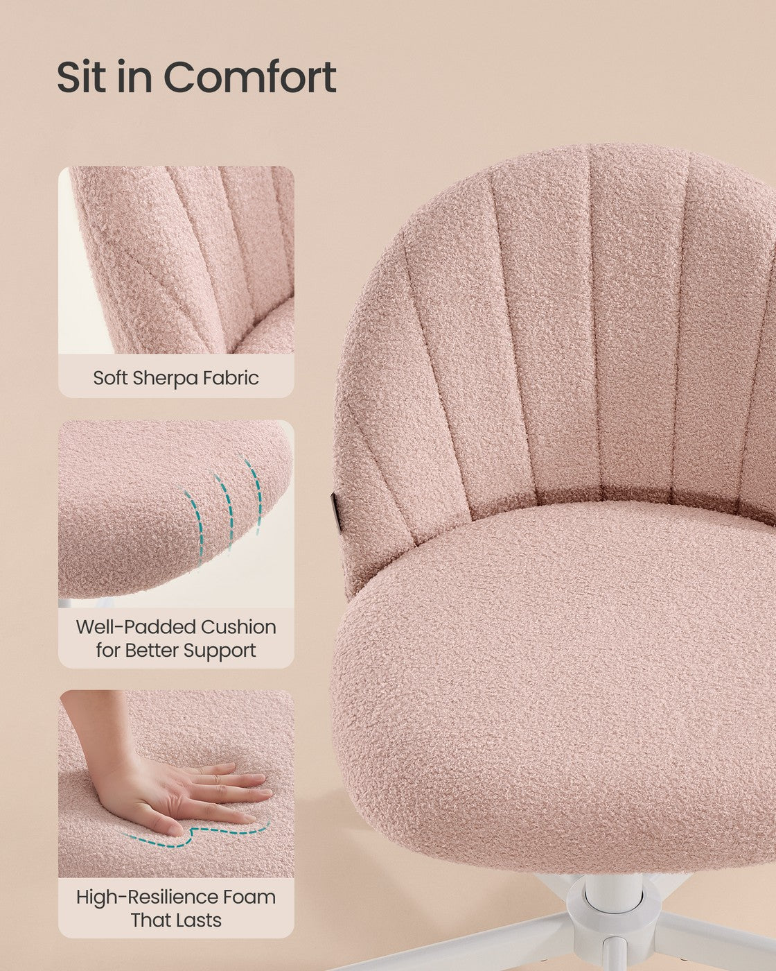 Office Chair - Jelly Pink