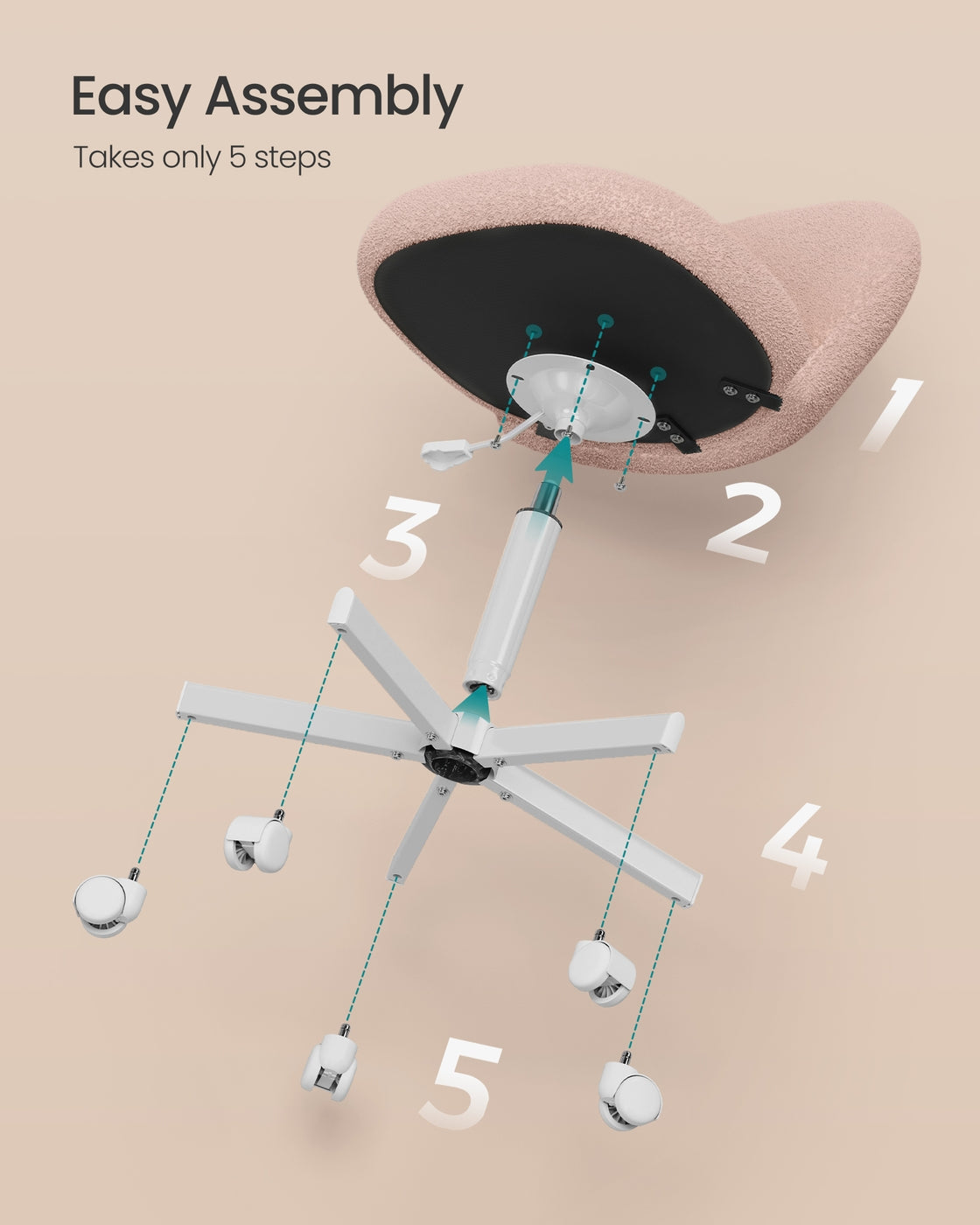 Office Chair - Jelly Pink
