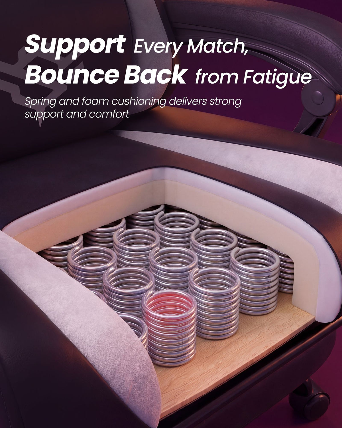 Gaming Chair - Ergonomic Design - Footrest - Reclining Backrest