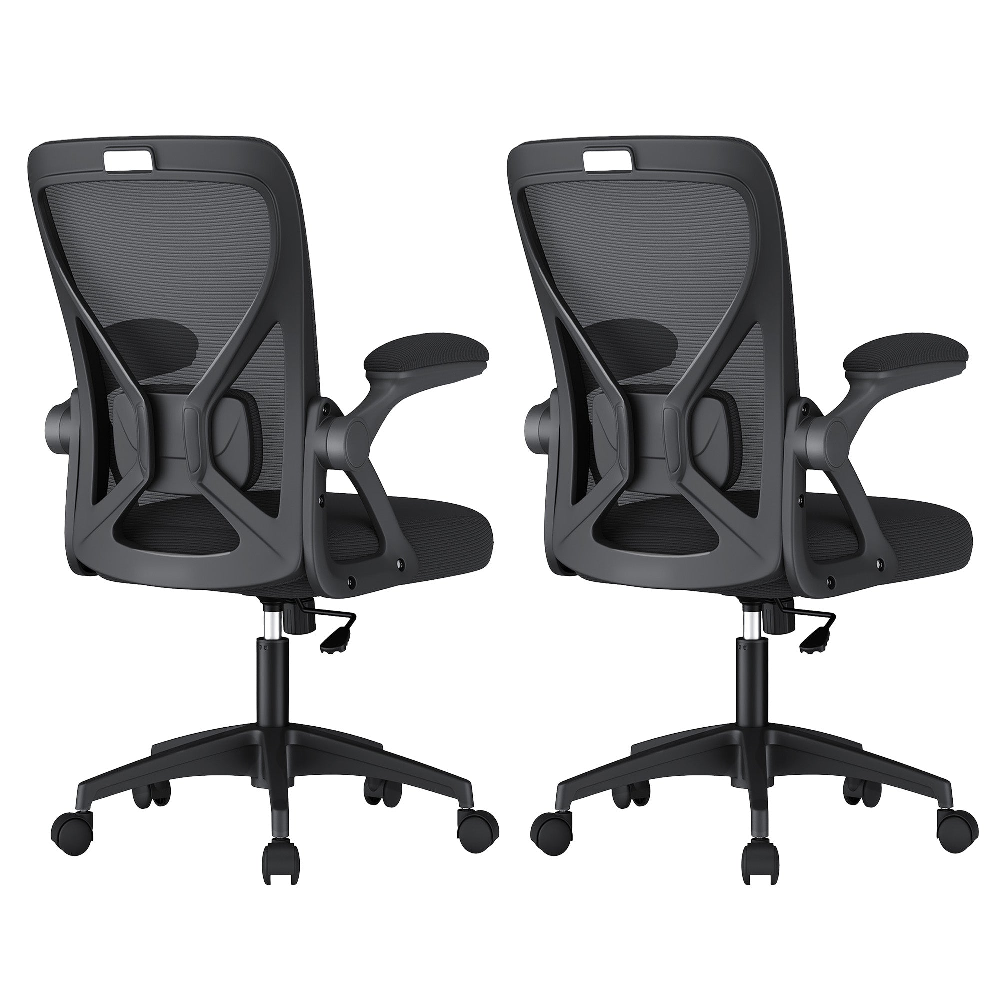Ergonomic Mesh Office Chairs with Adjustable Lumbar Support - Ink Black