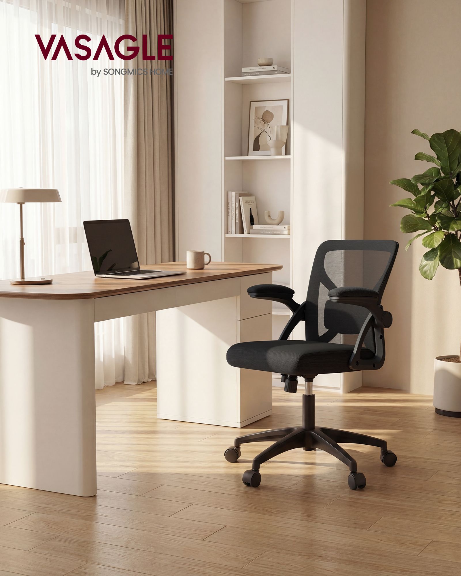 Ergonomic Mesh Office Chairs with Adjustable Lumbar Support - Ink Black