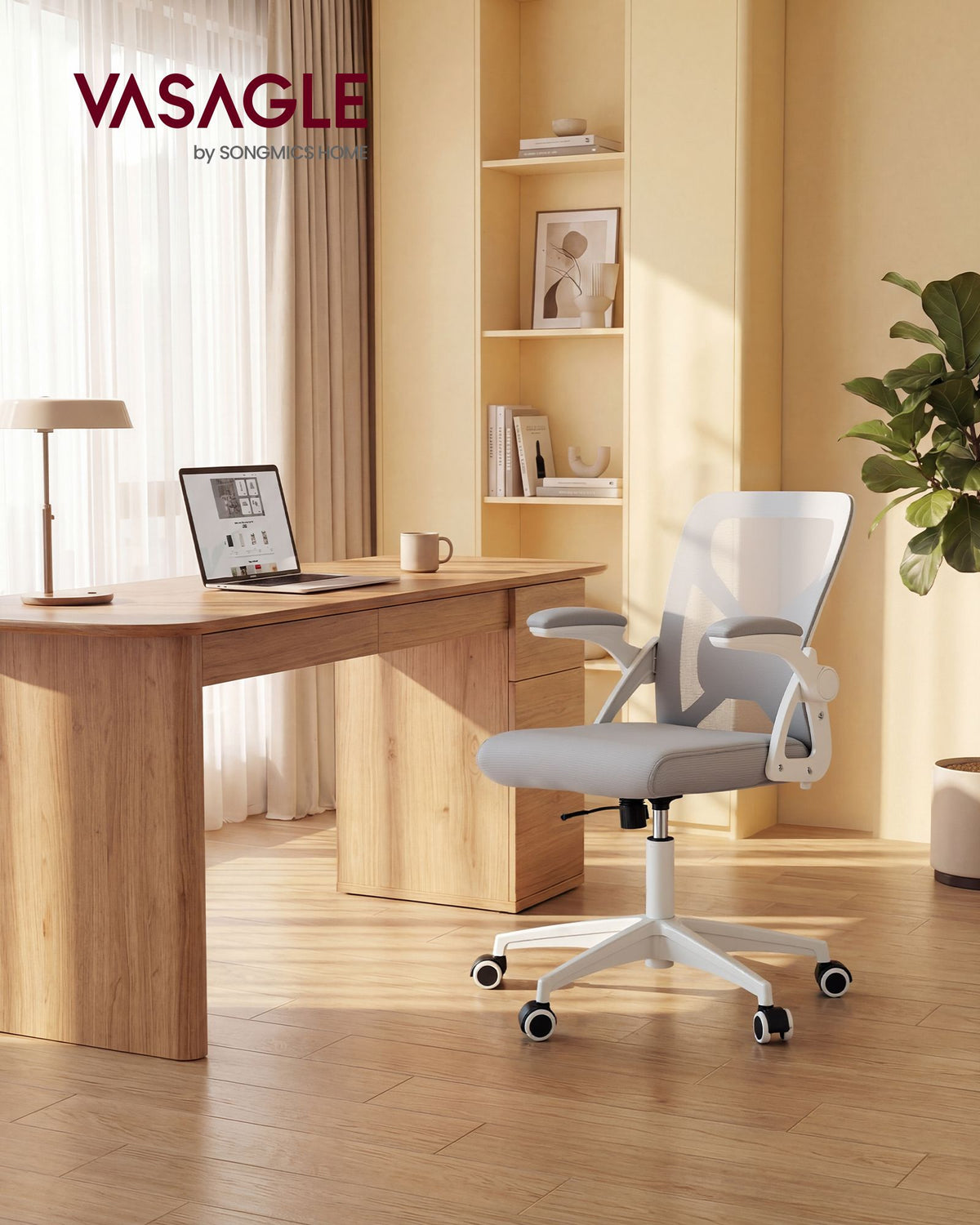 Ergonomic Mesh Office Chairs with Adjustable Lumbar Support - Set of 2