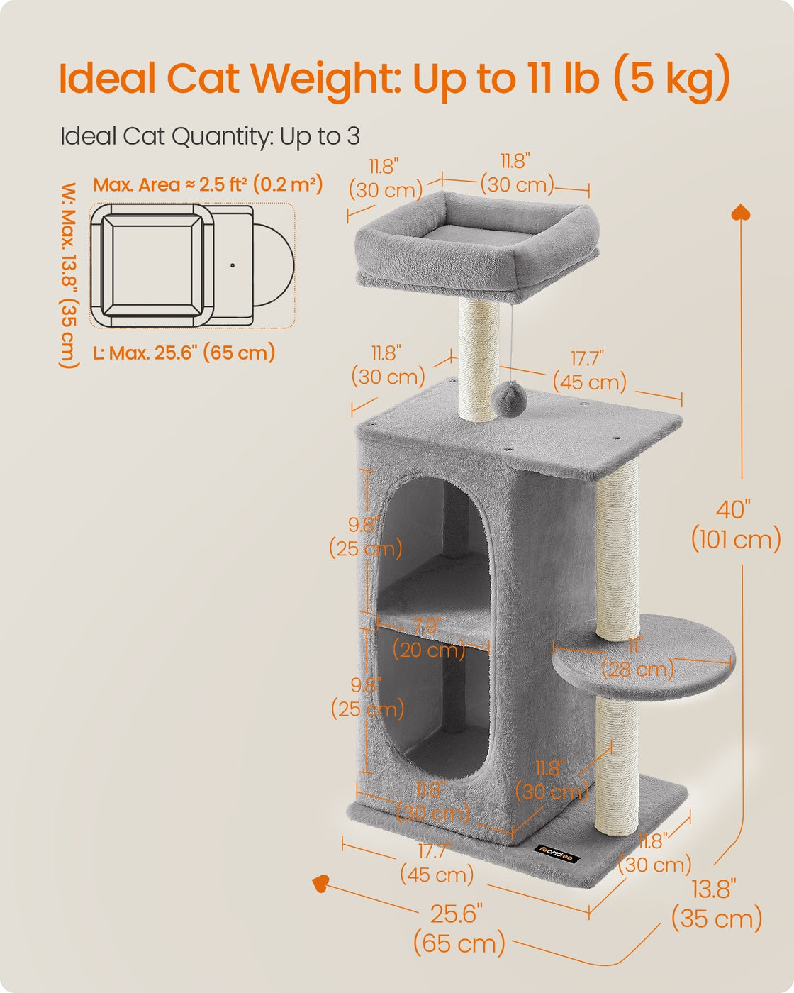 Small Cat Tree Tower