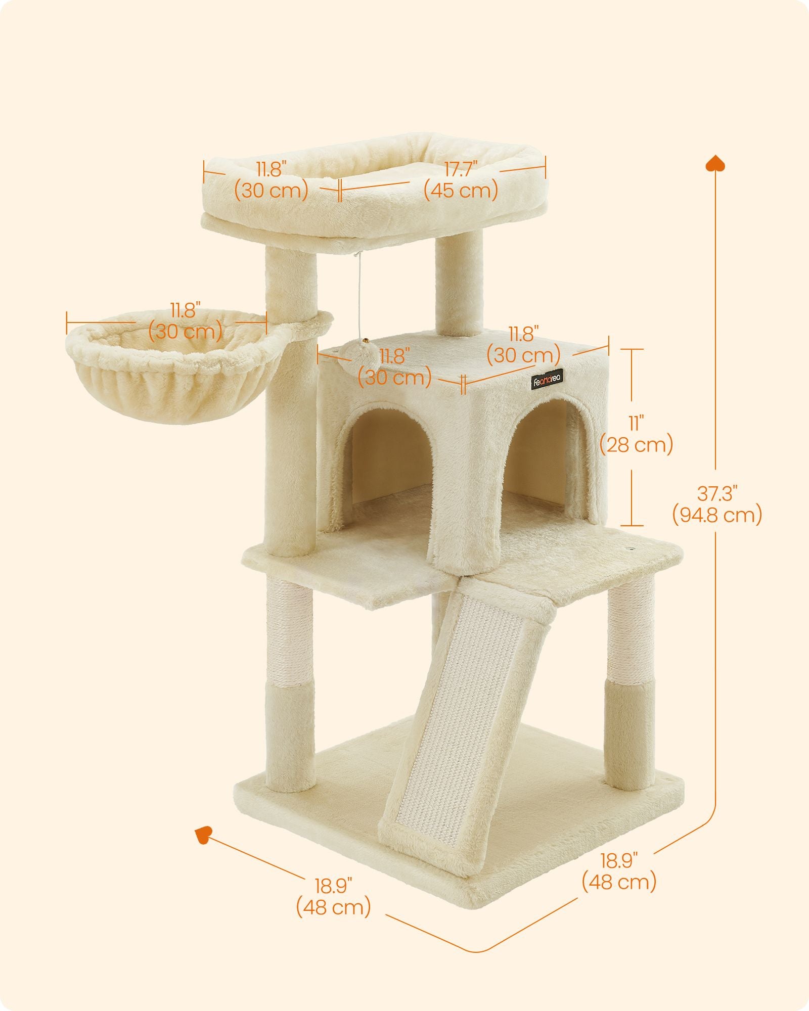 Cat Tree - 37.8-Inch Cat Tower