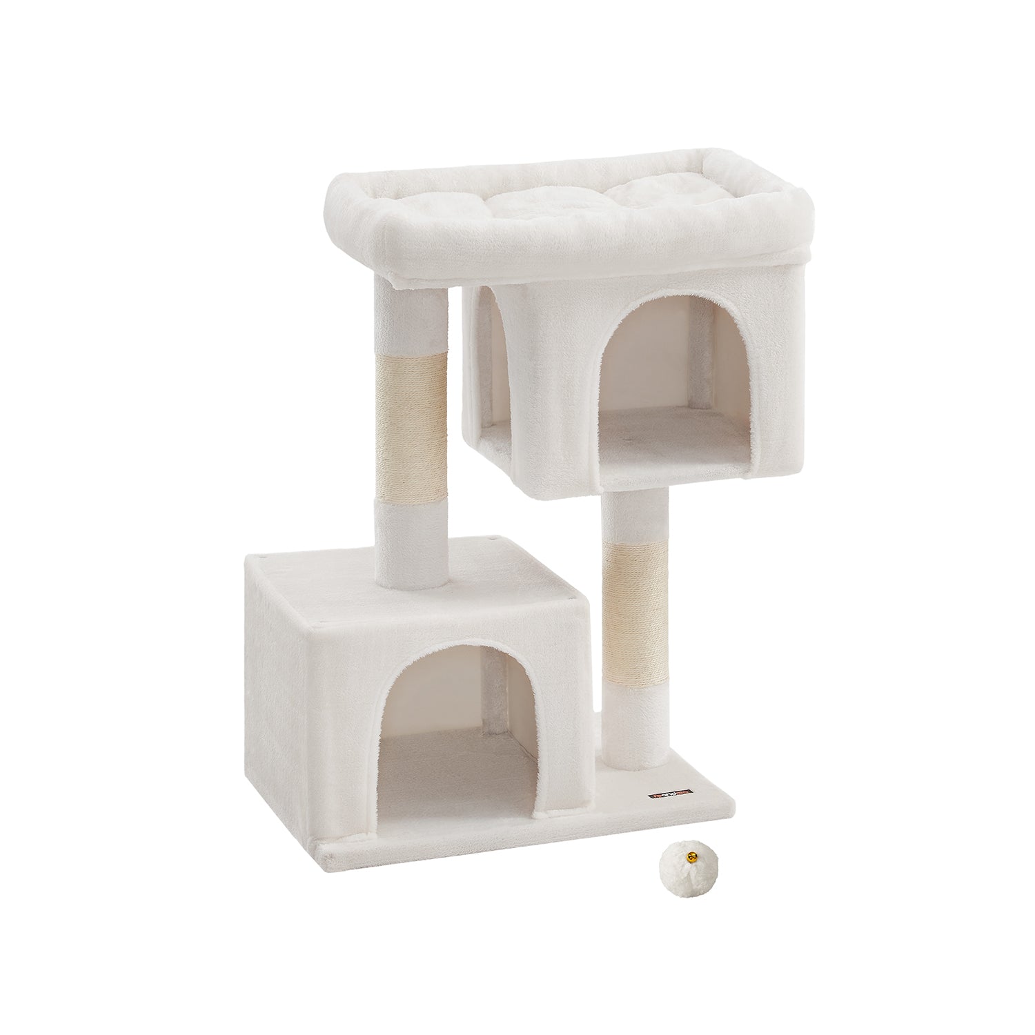 33.1-Inch Cat Tower for Large Cats Up to 16 Lb - Cream White - 26.8"L x 18.9"W x 39.8"H