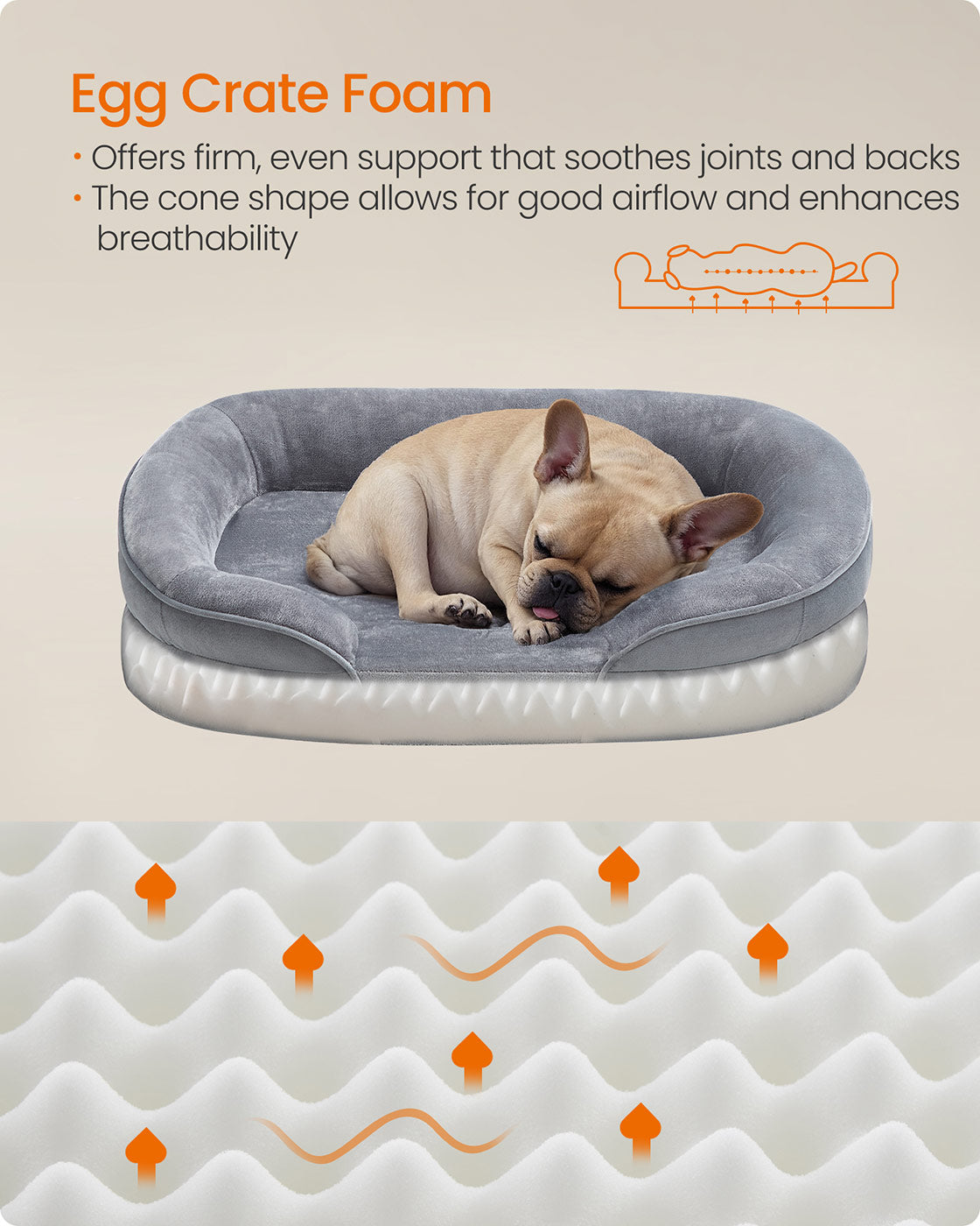 Dog Bed - Light Gray