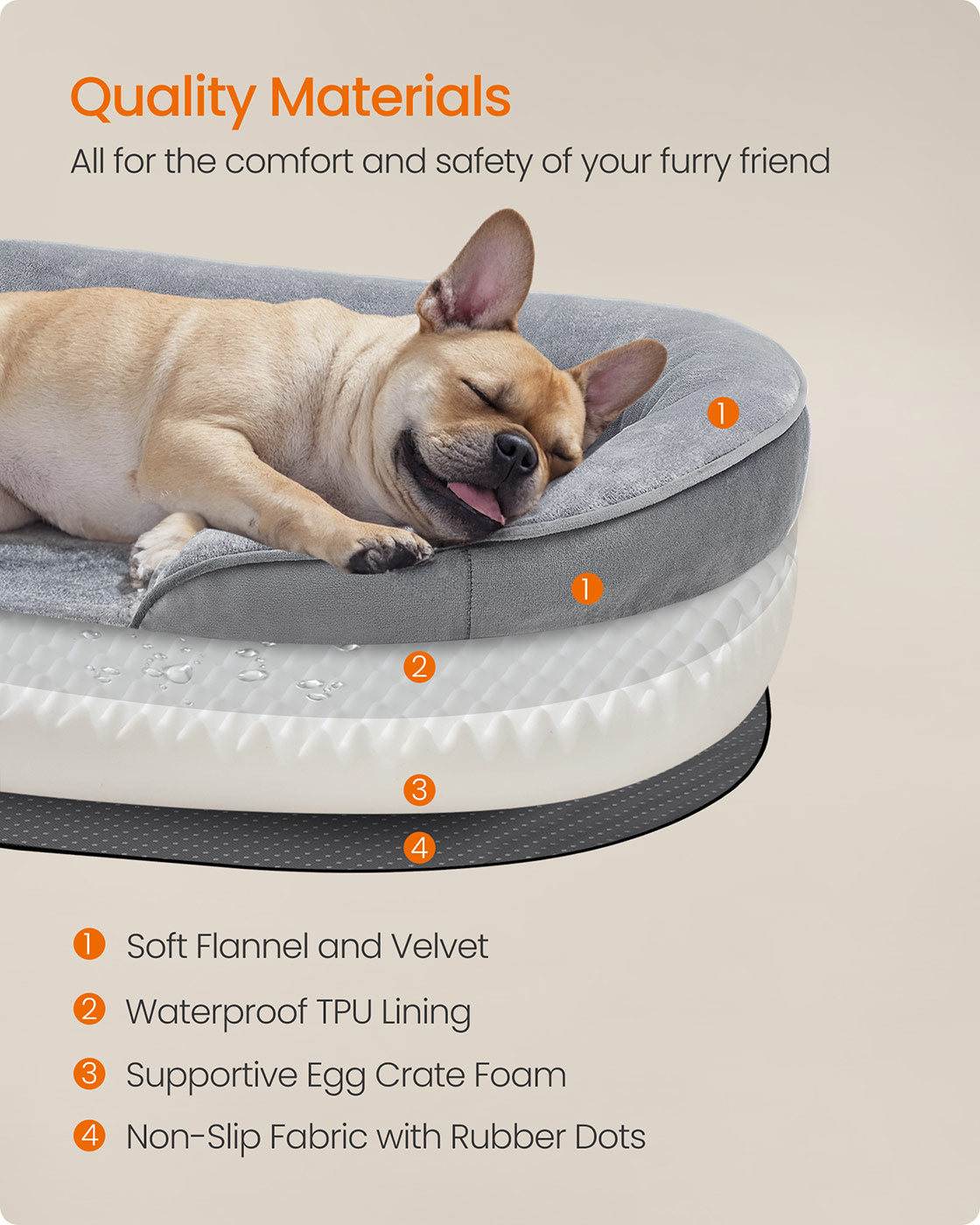 Dog Bed - Light Gray