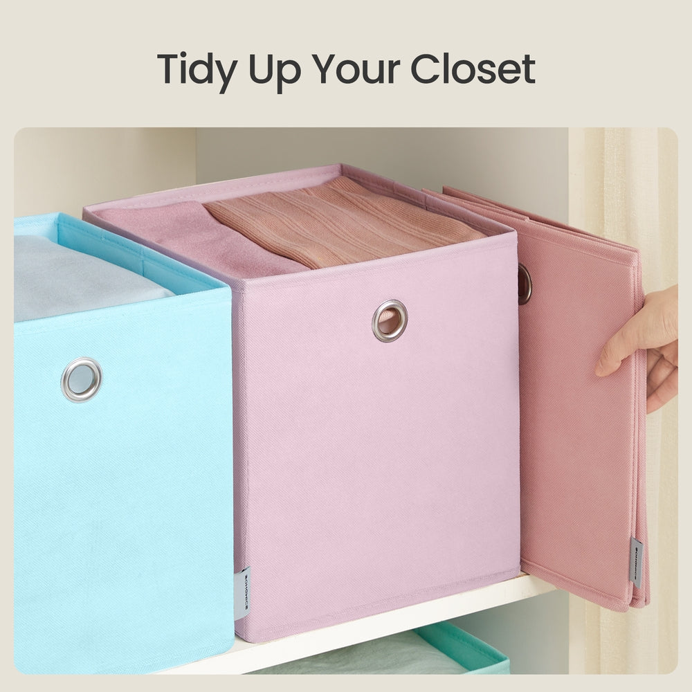 Foldable Fabric Storage Cubes for Closet Shelf and Bedroom
