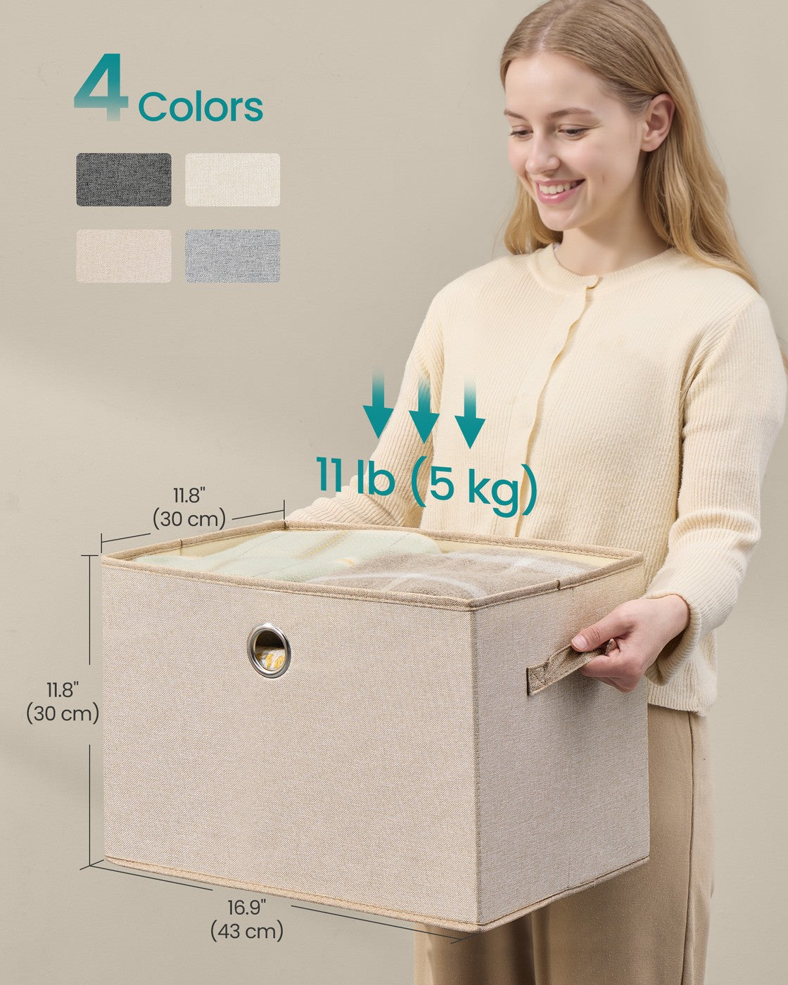 Stackable Fabric Storage Boxes