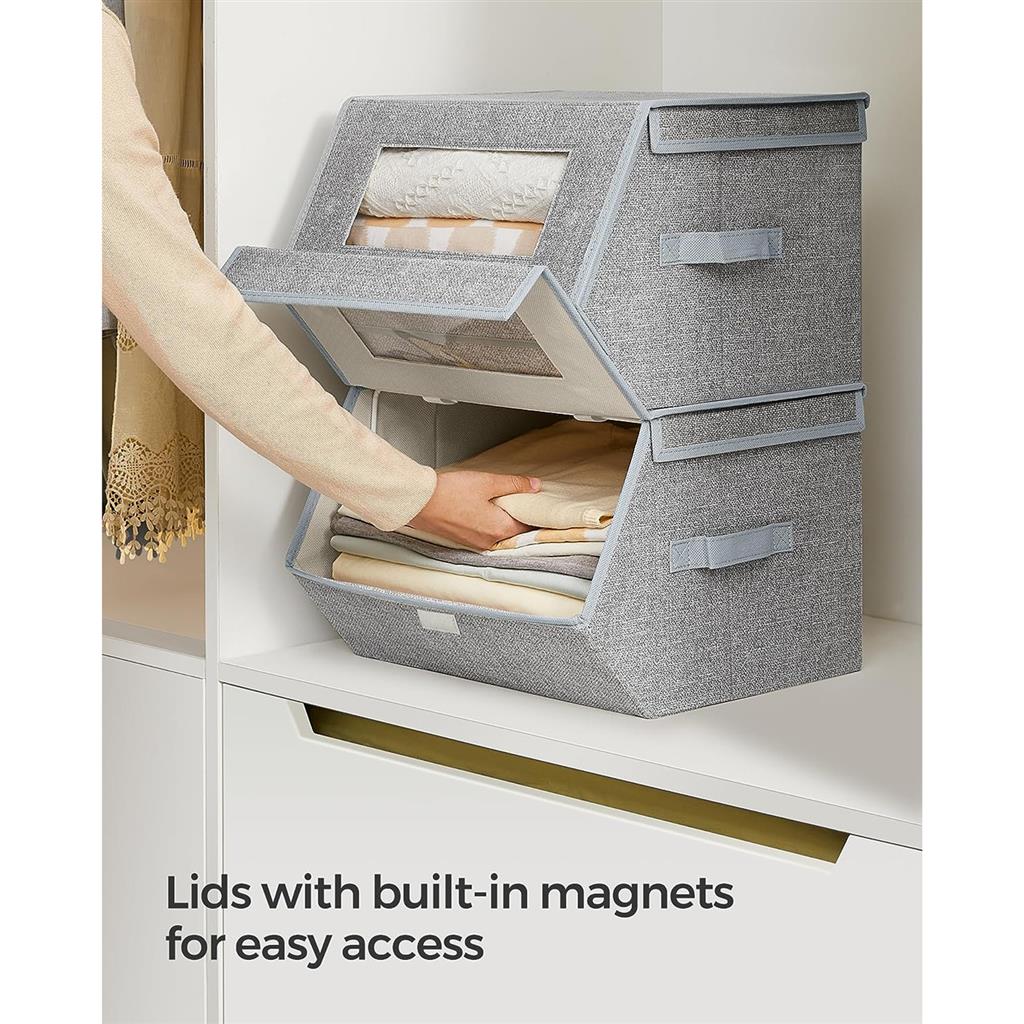 Stackable Storage Bins - Set of 2