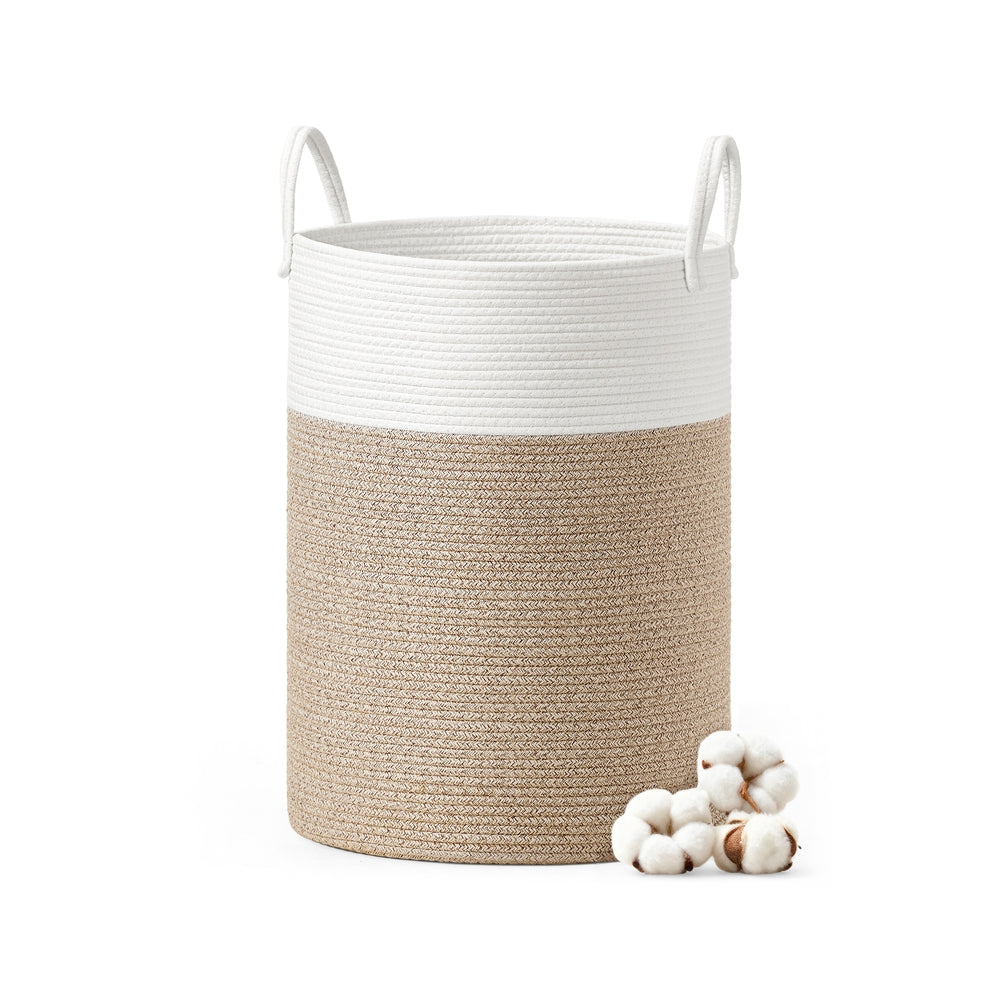 Cotton Rope Laundry Basket - 24 Gal - Tall Soft-Sided Hamper