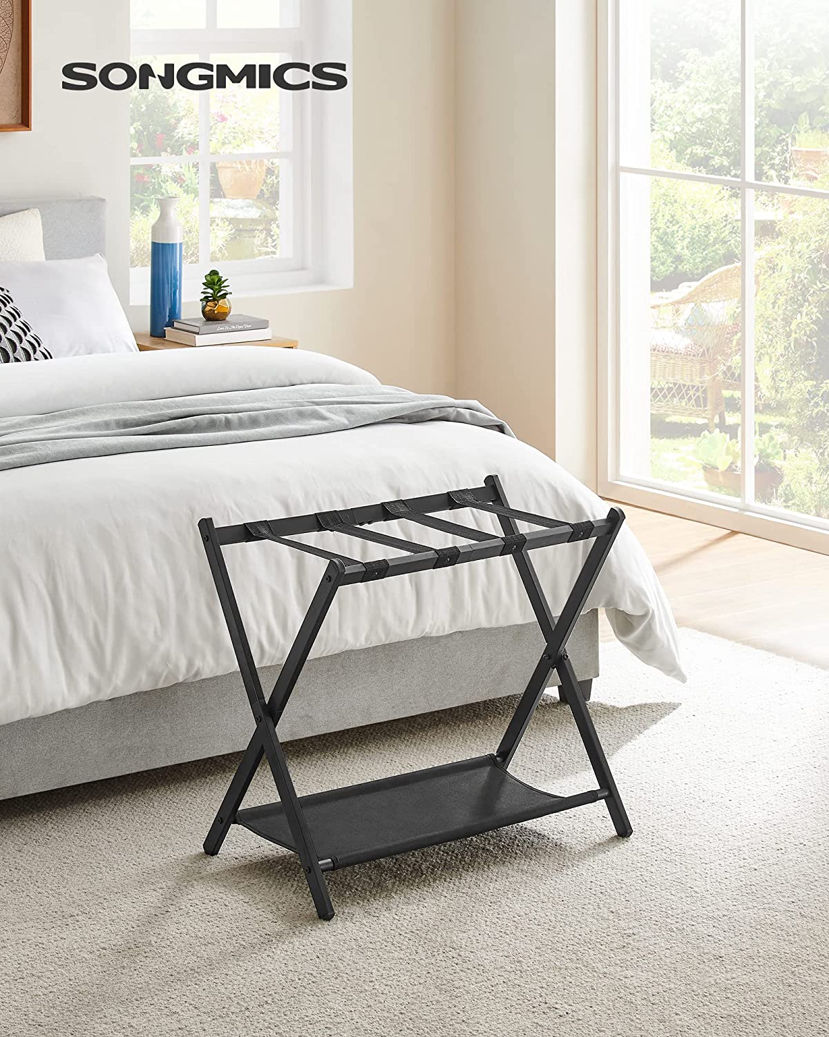 Luggage Rack for Guest Room - Black