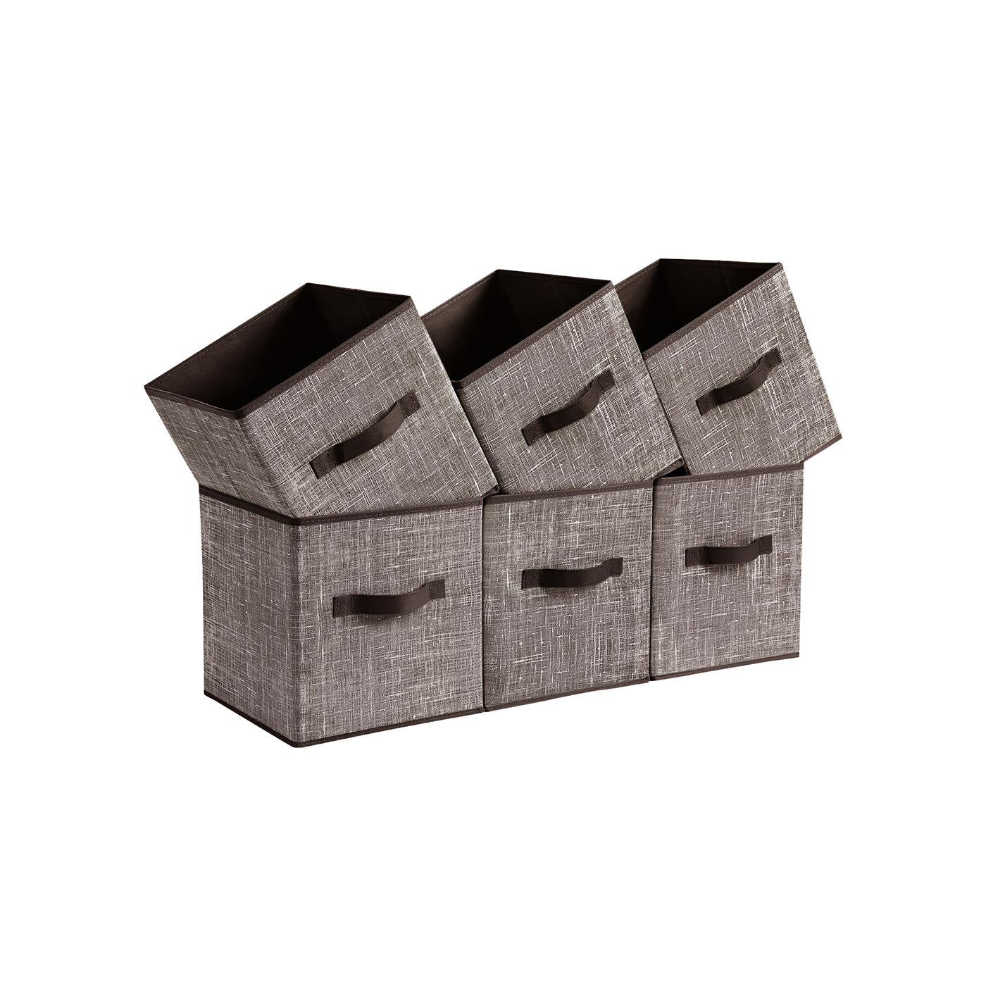 Non-Woven Fabric Storage Cubes with Double Handles - Gray