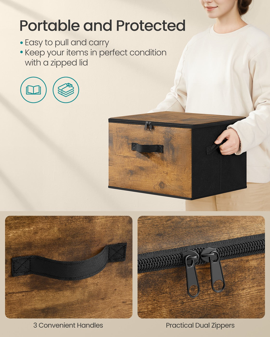 Foldable Storage Boxes With Lids