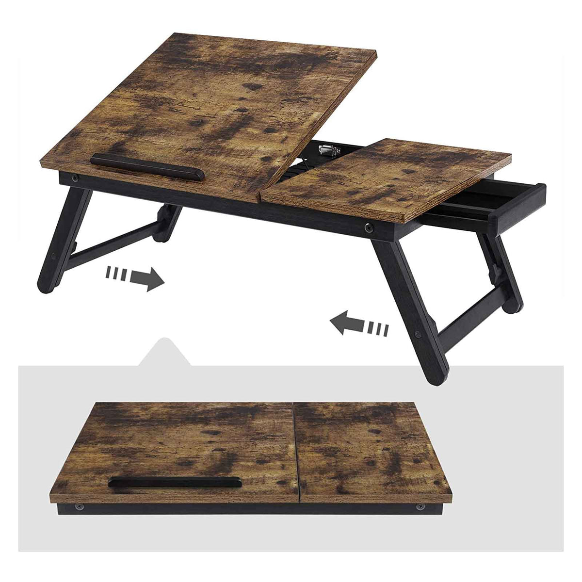 Laptop Desk - For Bed or Sofa - Adjustable Tilting Top