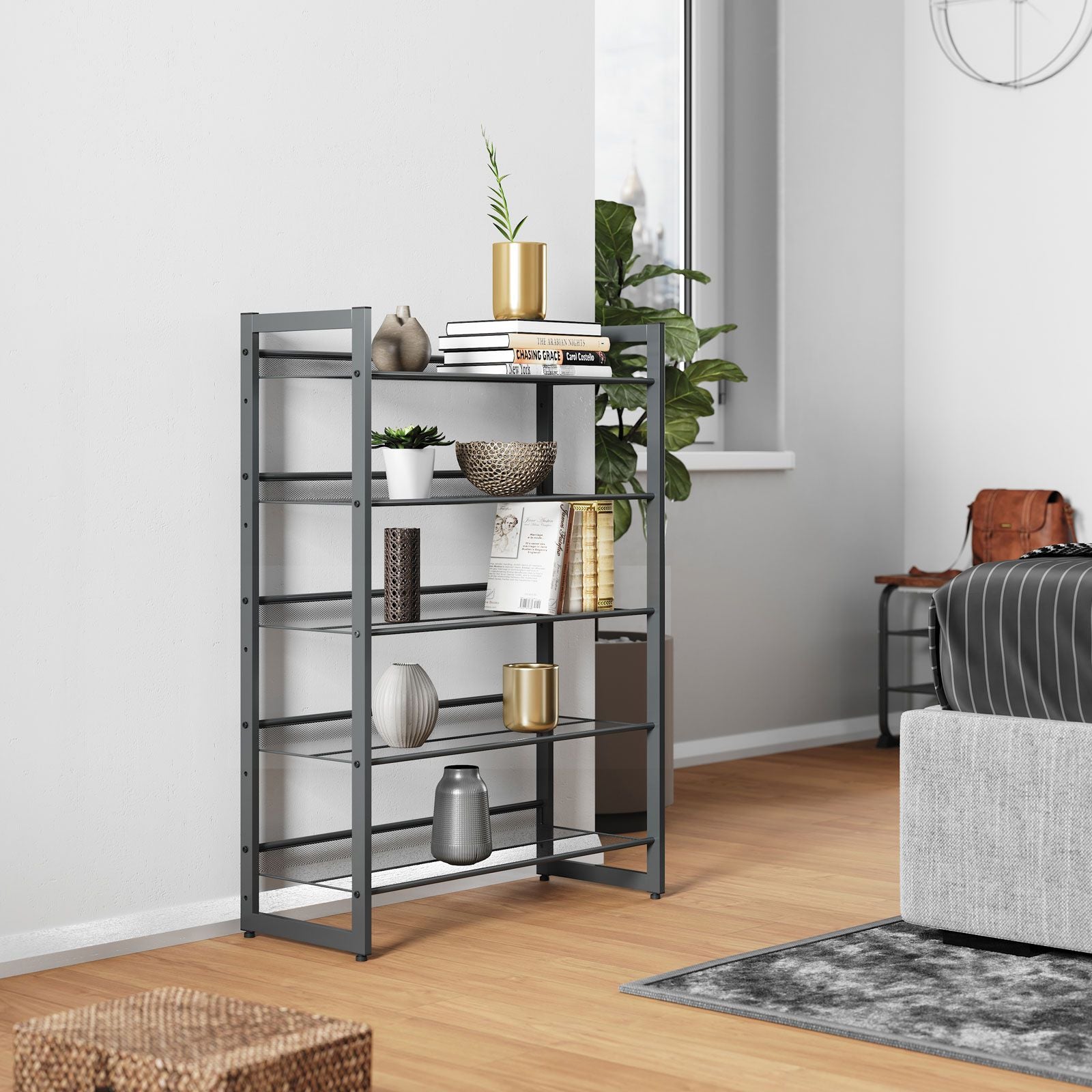 Stackable Shoe Storage Shelf - Bronze