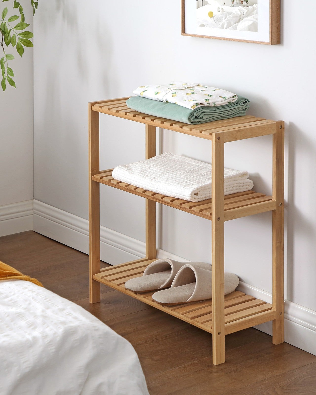 3-Tier Multifunctional Bamboo Storage Shelf