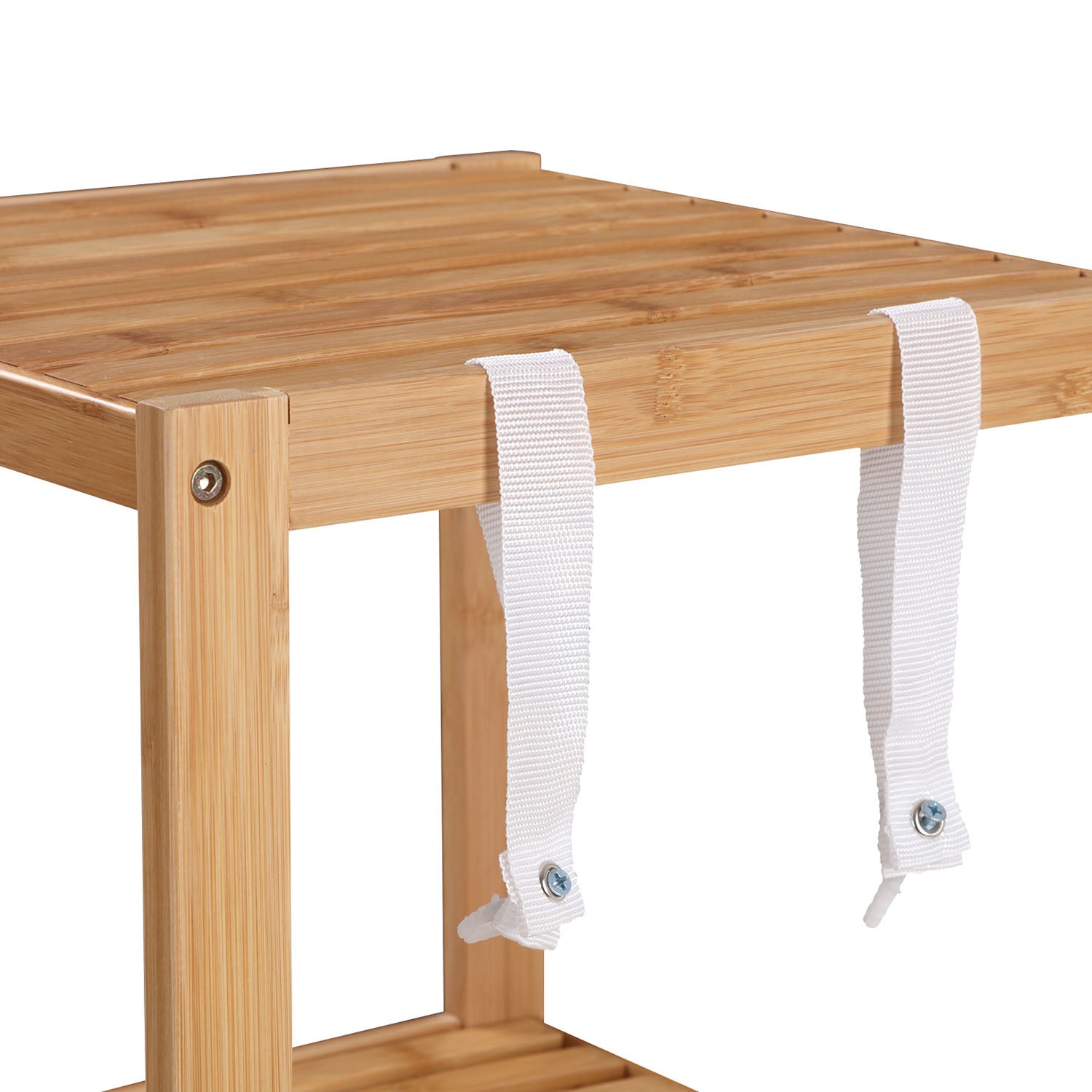 4-Tier Bamboo Bathroom Shelf - Natural