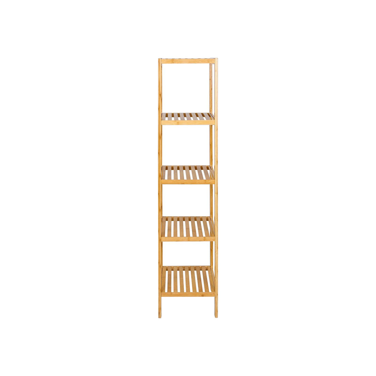 5-Tier Bamboo Bathroom Shelf - Natural