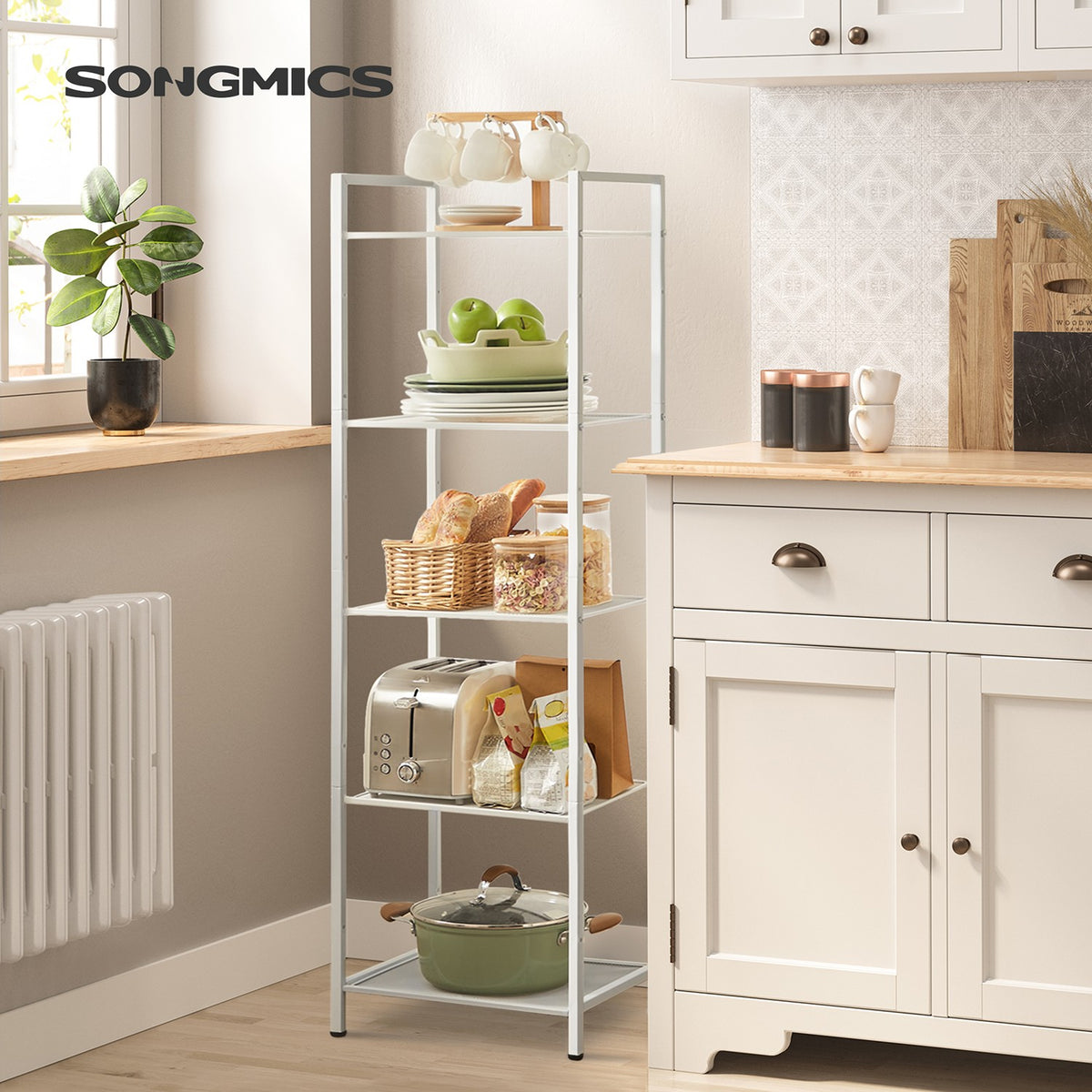 Storage Rack - 6-Tier - 62 inch - Adjustable Shelves for Bathroom or Closet